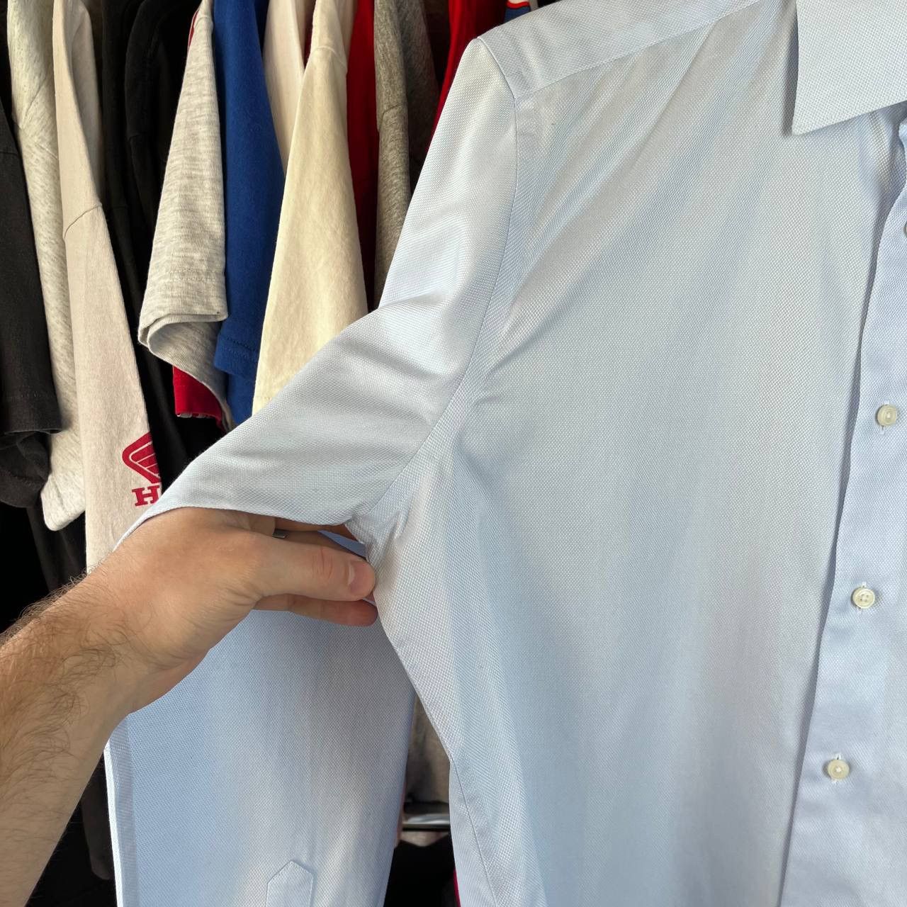 Designer × Suitsupply Suitsupply Traveller Slim Fit Button UP Shirt Size IT39/15.5 Size US L / EU 52-54 / 3 - 5 Thumbnail