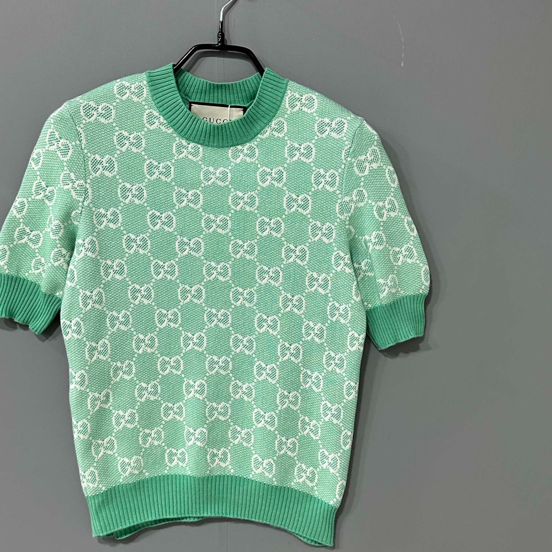 Gucci Gucci green jacquard full-print sweater 2501-Nextarrow Size XS / US 0-2 / IT 36-38 - 2 Thumbnail