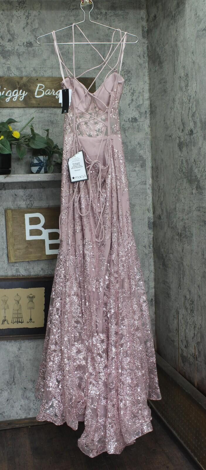 Other Blondie Nites Glitter Corset-bodice Gown Dress Rose Pink 15 Size M / US 6-8 / IT 42-44 - 2 Thumbnail