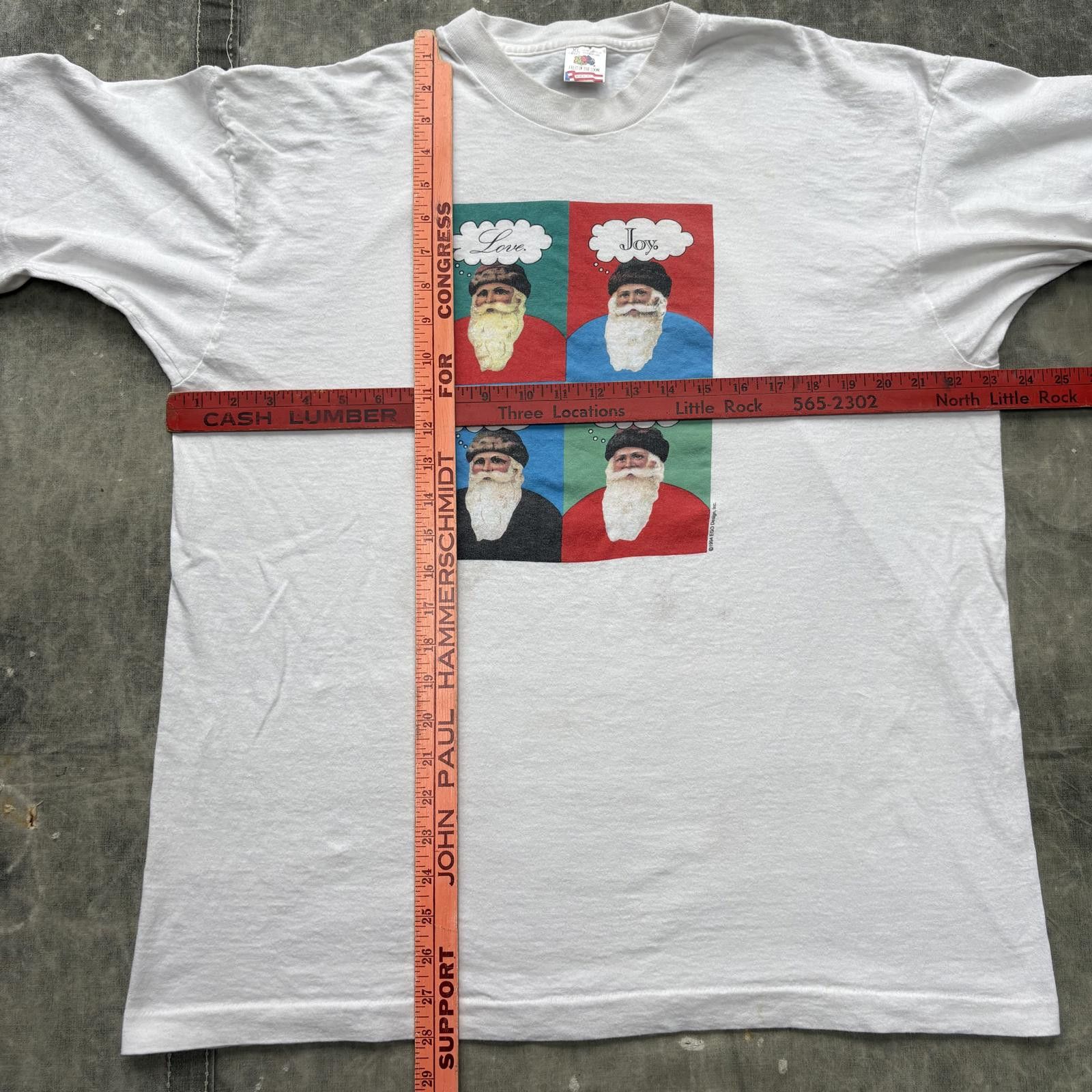 Andy Warhol Vintage 90s Andy Warhol Love Joy Peace Martini Santa Shirt Size US XL / EU 56 / 4 - 5 Thumbnail