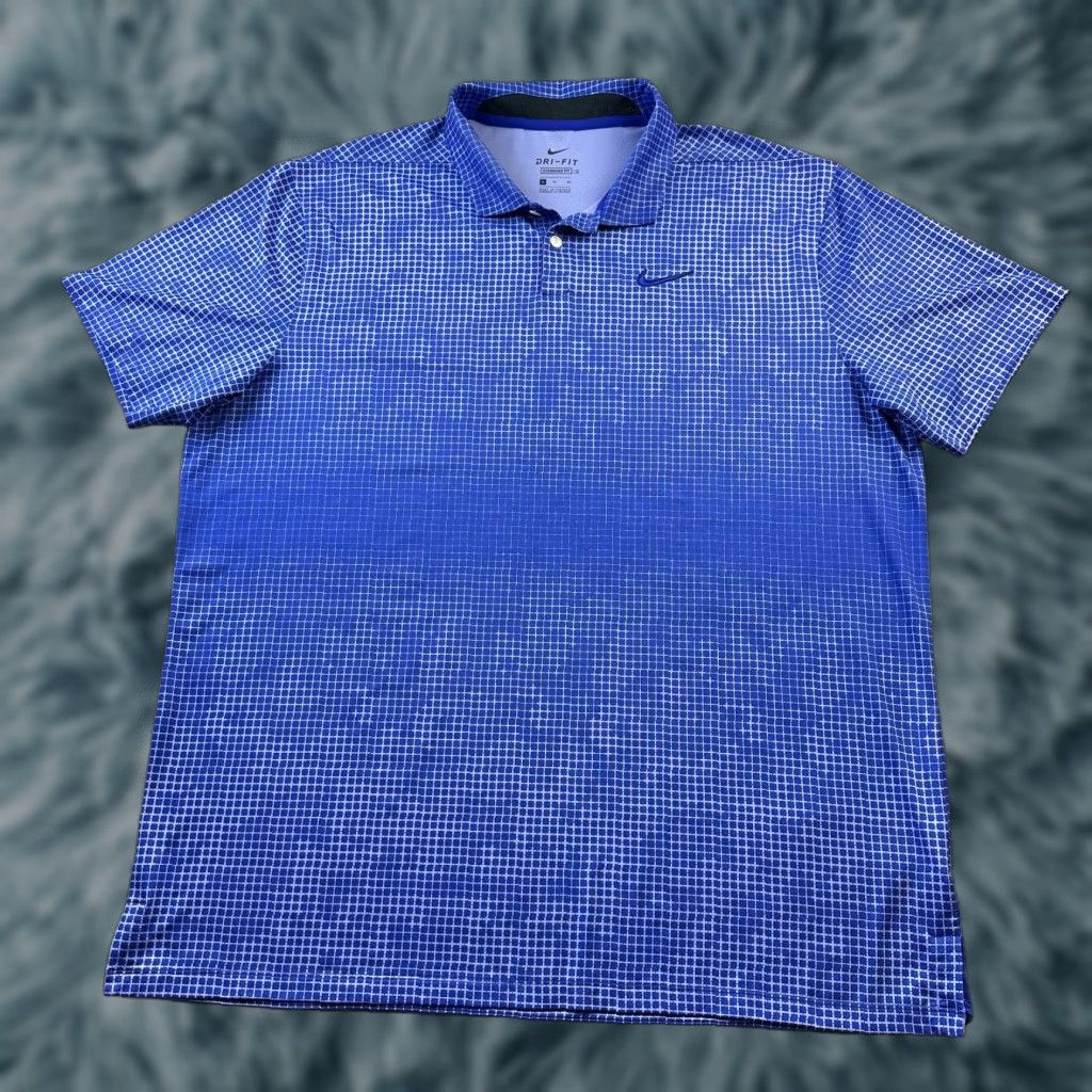 Nike Nike Polo Shirt Mens XL Blue Dri-Fit Golf All Over Print Vapor Size US XL / EU 56 / 4 - 1 Thumbnail
