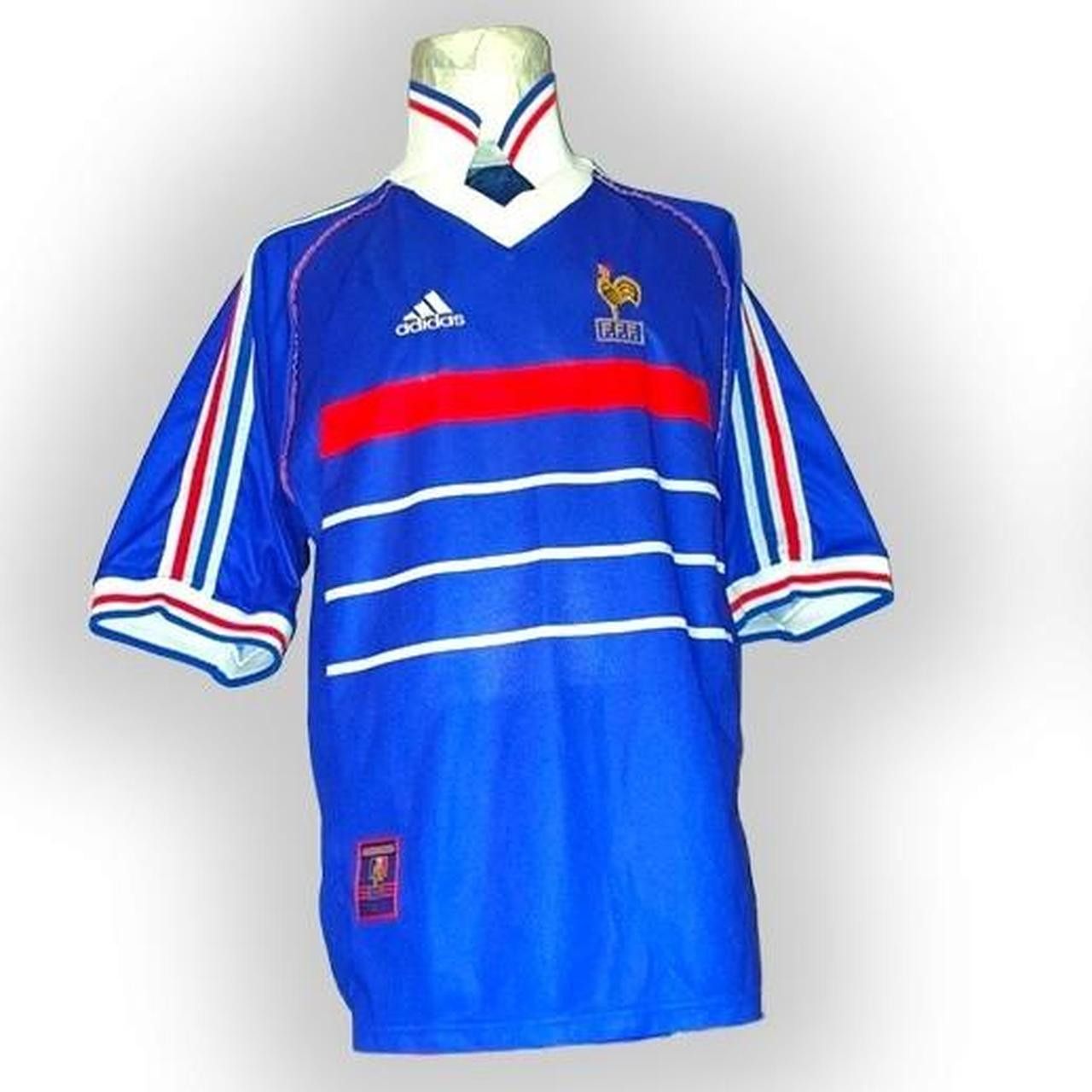 Adidas France 1998 1999 WC Home Shirt Jersey Size US L / EU 52-54 / 3 - 1 Thumbnail
