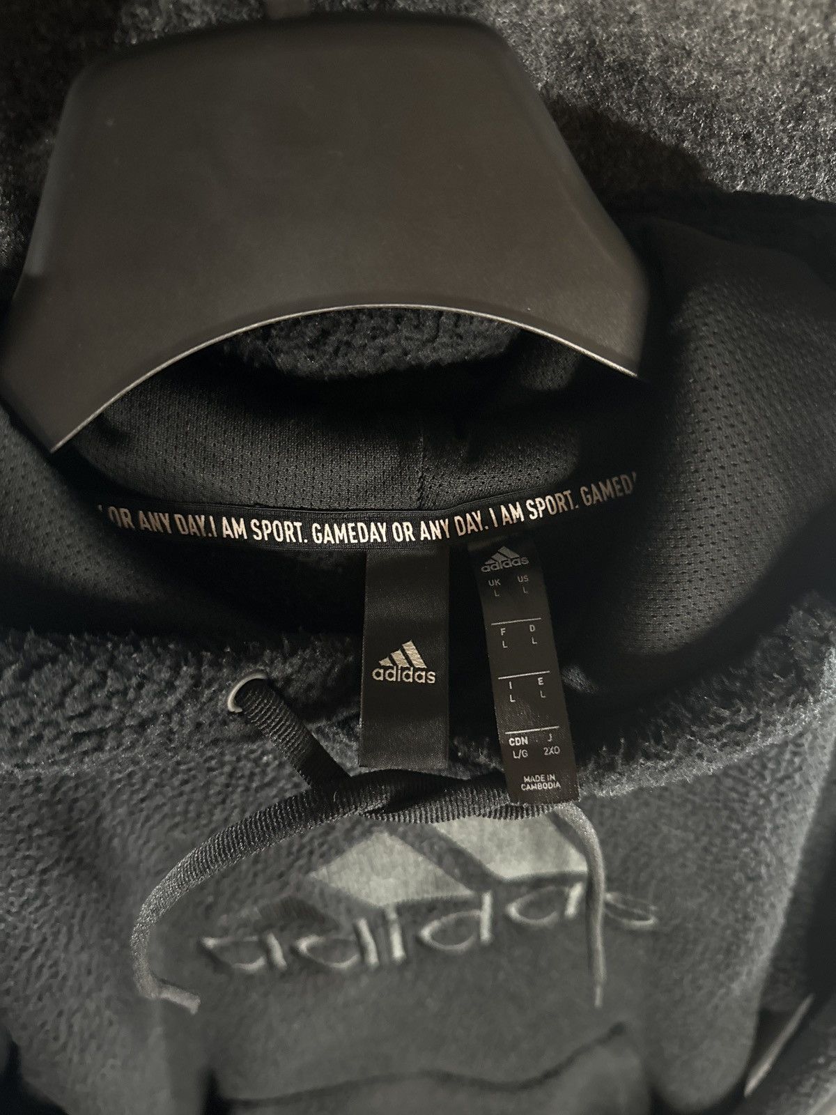 Adidas Adidas Sherpa Fleece Hoodie Black Size US L / EU 52-54 / 3 - 4 Thumbnail