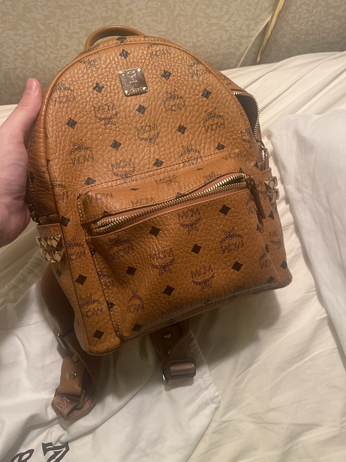 MCM MCM Visetos Stark Side Studs Backpack (S) Size ONE SIZE - 4 Thumbnail