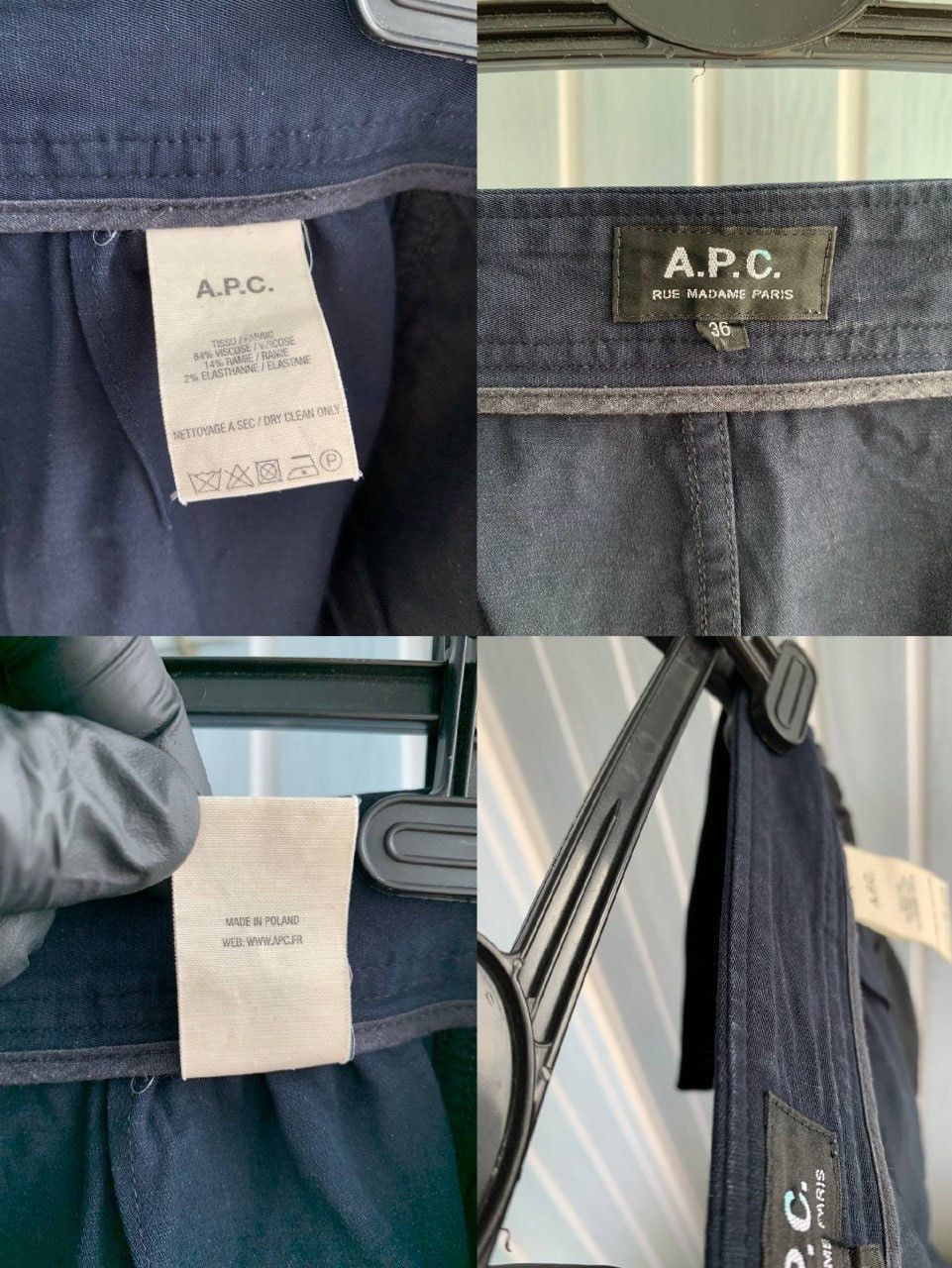 A.P.C. × Designer × Japanese Brand A.P.C. Rue Madame Paris Blue Viscose & Rami A-Line Skirt Size 26" / US 2 / IT 38 - 22 Thumbnail