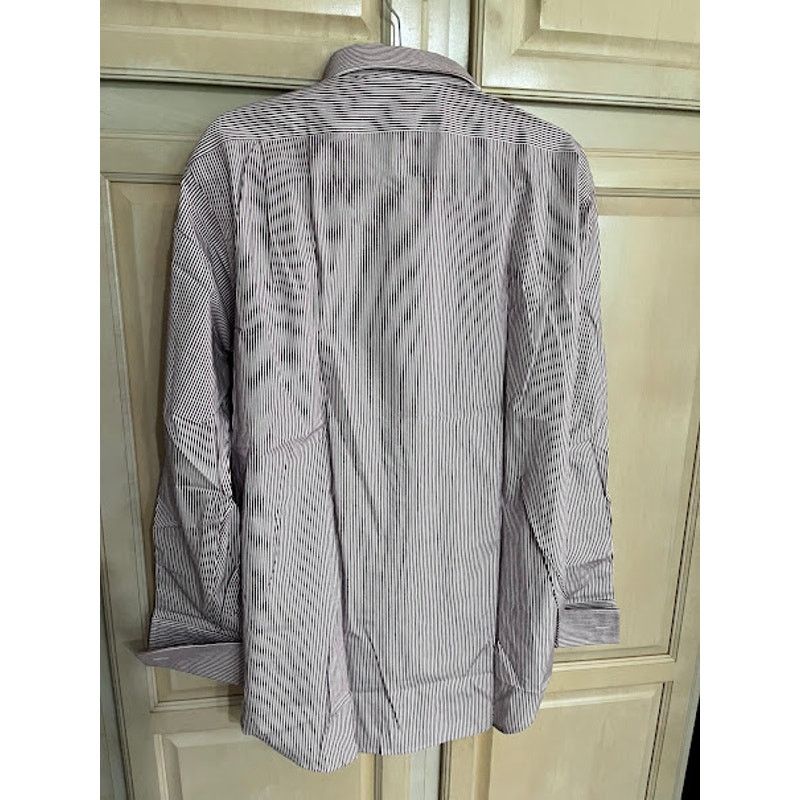 Polo Ralph Lauren VTG New 80s Polo Ralph Lauren Shirt Purple White Stripe Size US L / EU 52-54 / 3 - 2 Thumbnail