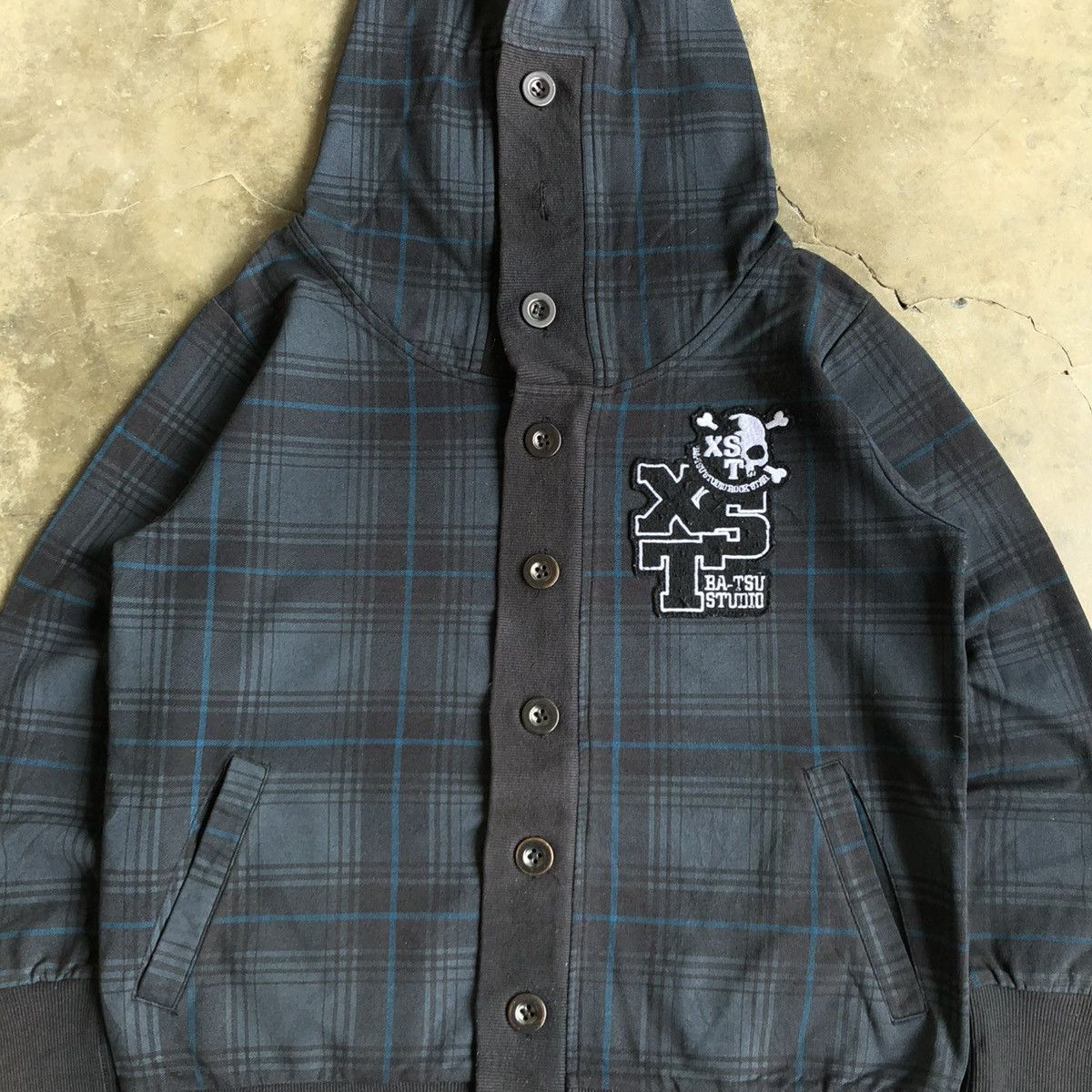 20471120 2000s Ba-Tsu Studio Skull Logo Punk Button Hoodie Sly Style Size US M / EU 48-50 / 2 - 5 Thumbnail