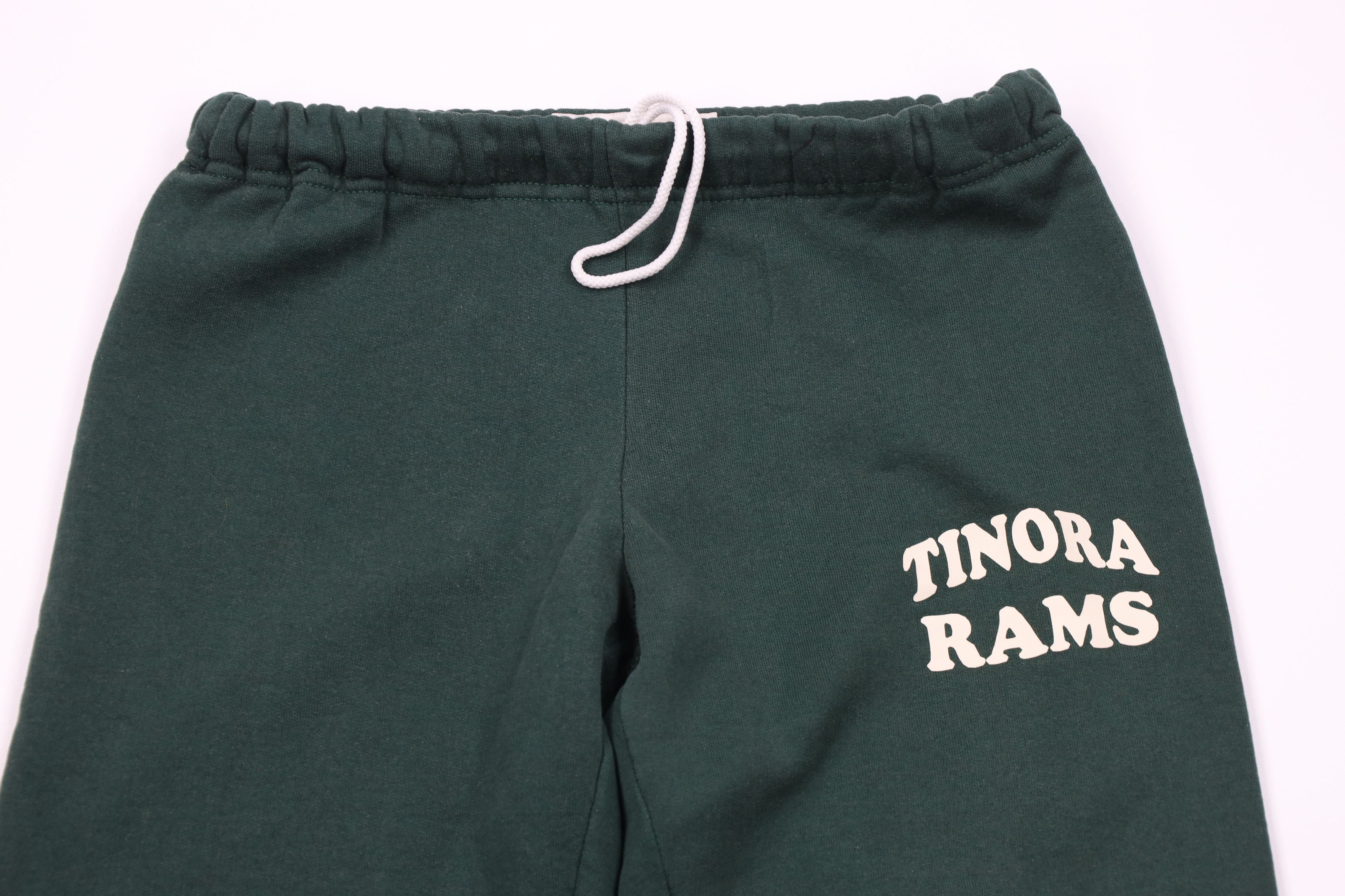 Vintage Vintage 90s Spell Out Rams Wide Leg Sweatpants Green USA Size 28" / US 6 / IT 42 - 2 Thumbnail