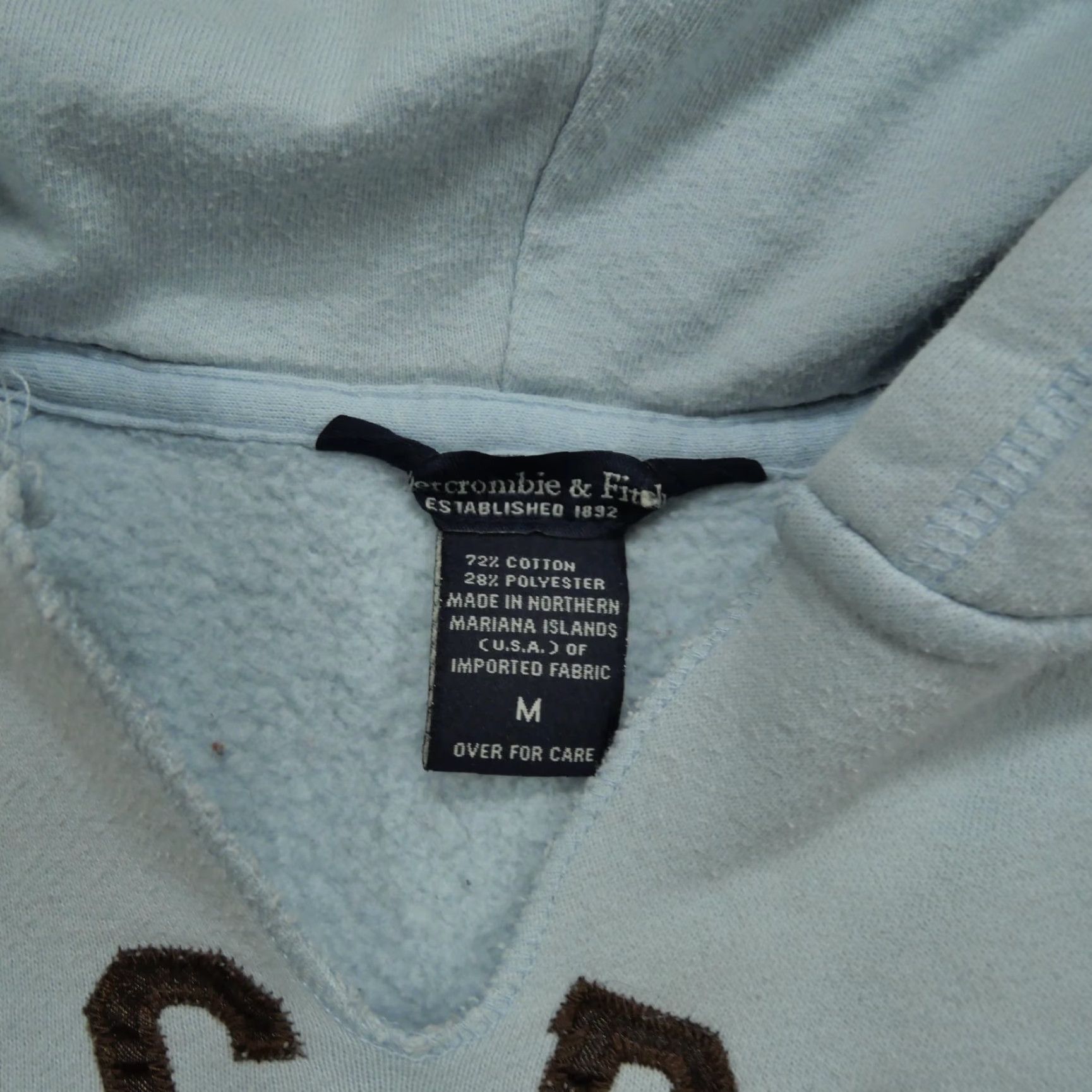 Abercrombie & Fitch VINTAGE Abercrombie & Fitch Hoodie Womens M Blue Pullover Distressed Y2K Logo Kn**it** (Note: Keep exact original words; ensure no new terms) Size M / US 6-8 / IT 42-44 - 7 Thumbnail