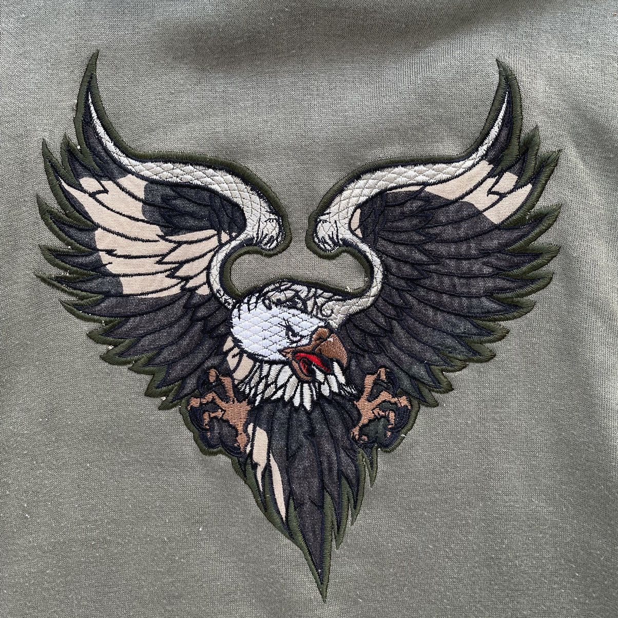 JNCO × Vintage Vintage Jnco Jeans Eagle Green Camo Hoodie Size XL Size US XL / EU 56 / 4 - 2 Thumbnail