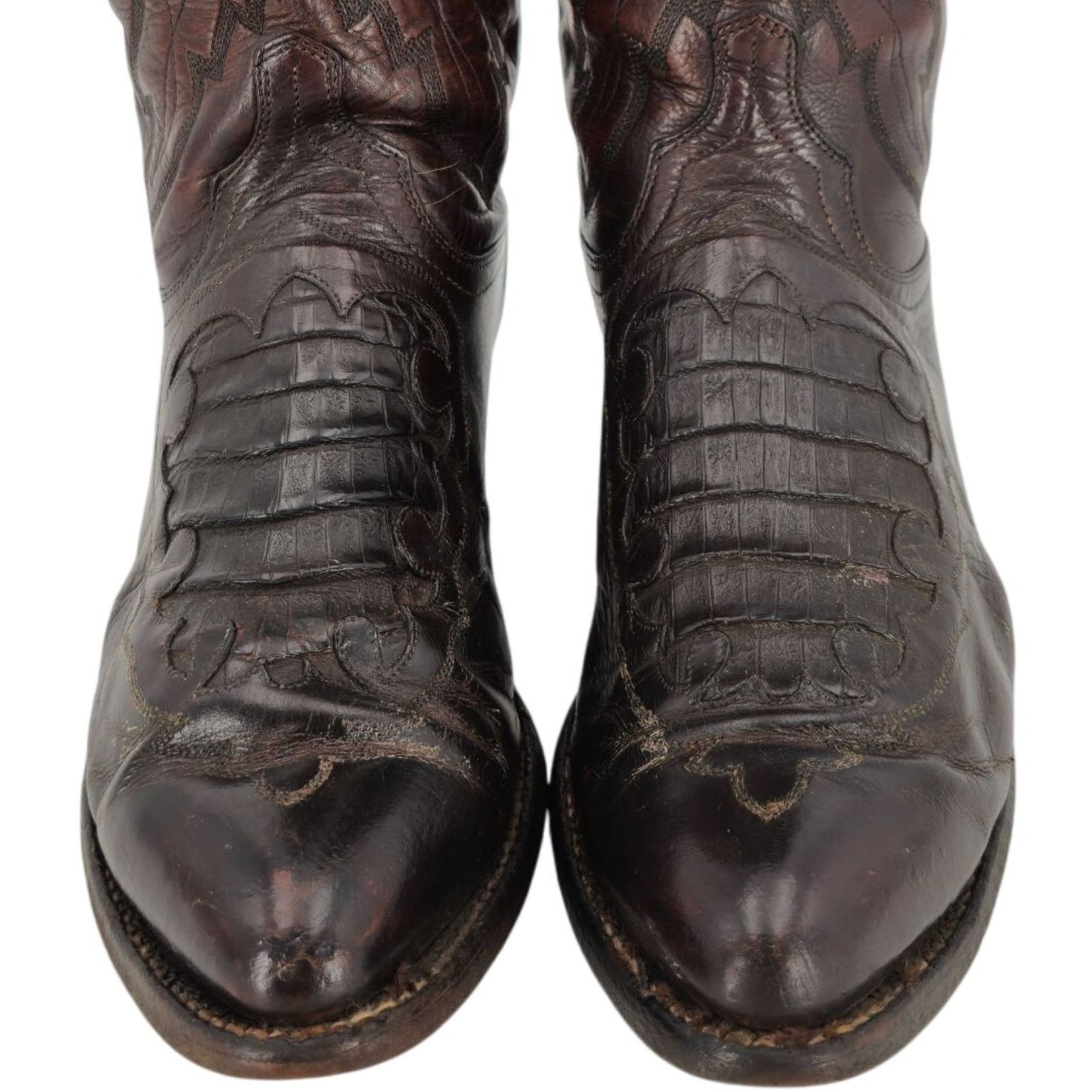 Lucchese Lucchese 1883 Exotic Caiman Crocodile Inlay Cowboy Boots Men Size US 10 / EU 43 - 3 Thumbnail