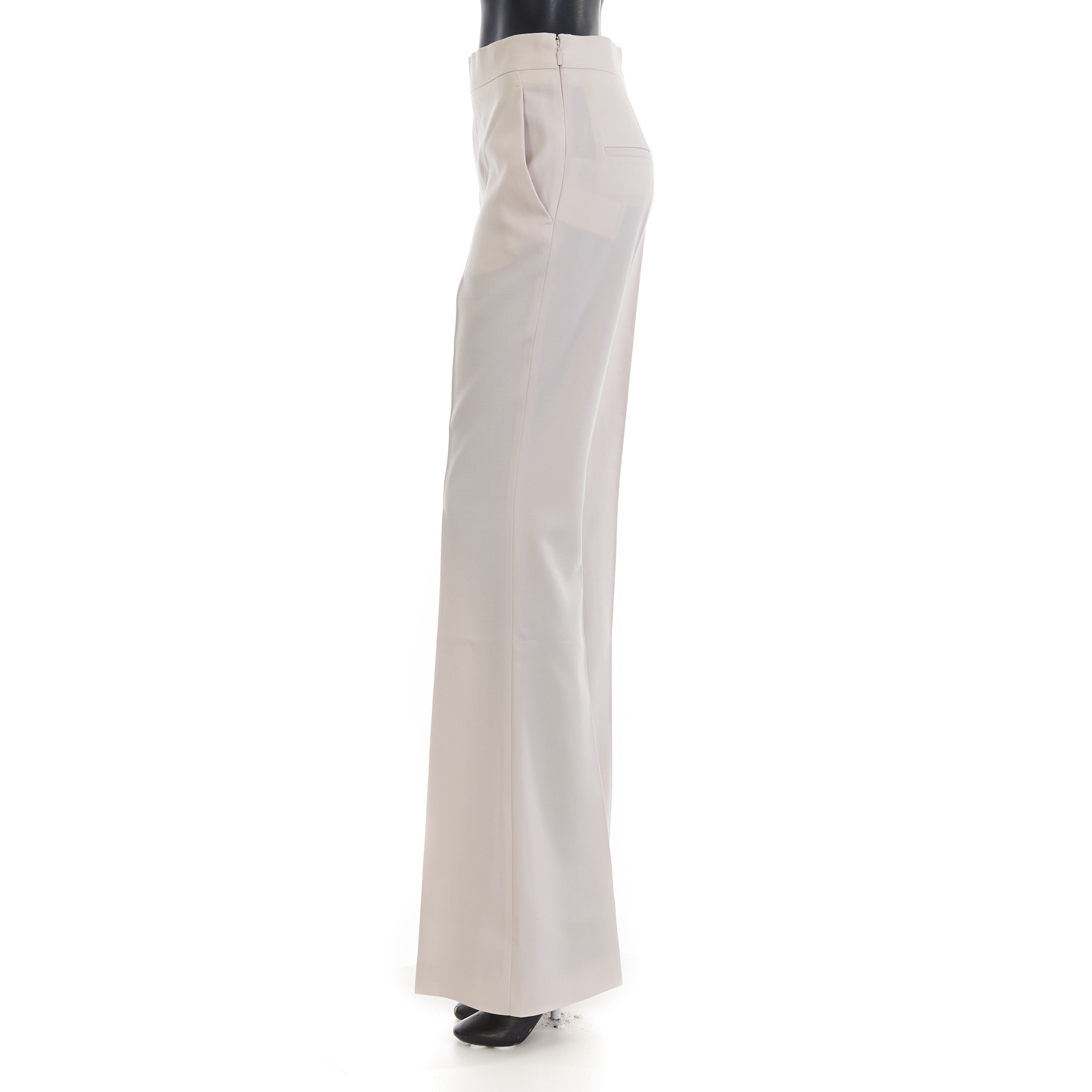 Fendi Beige Satin Trousers - Satin Panel, Asymmetrical Effect Size 26" / US 2 / IT 38 - 3 Thumbnail