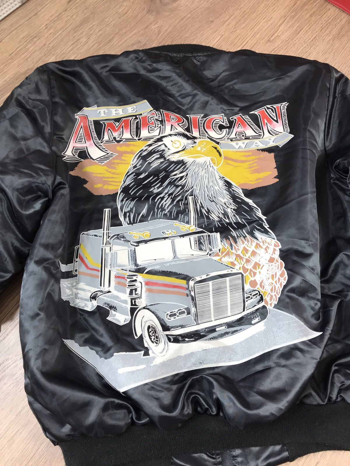 Vintage Vintage Bomber Jacket The American Truck and Eagle Size US XL / EU 56 / 4 - 11 Thumbnail