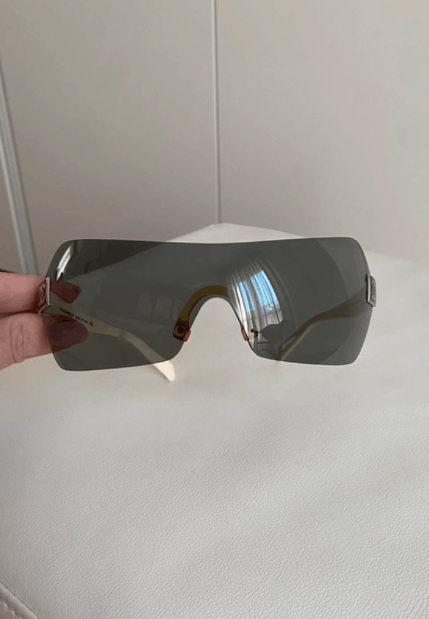 Chanel × Vintage CHANEL SUNGLASSES 4109 LOGO ICONIC 4017 Mask Vintage Size ONE SIZE - 4 Thumbnail