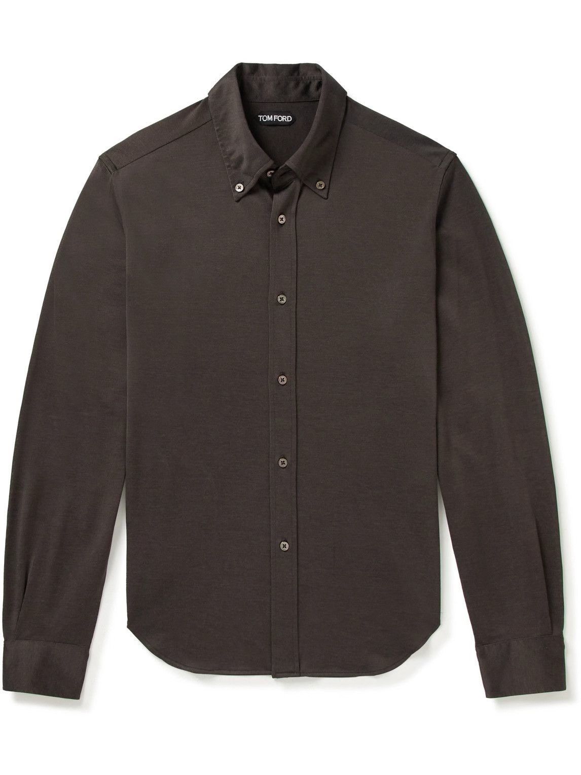 Tom Ford Tom Ford Satin-Jersey Shirt Size US L / EU 52-54 / 3 - 1 Thumbnail