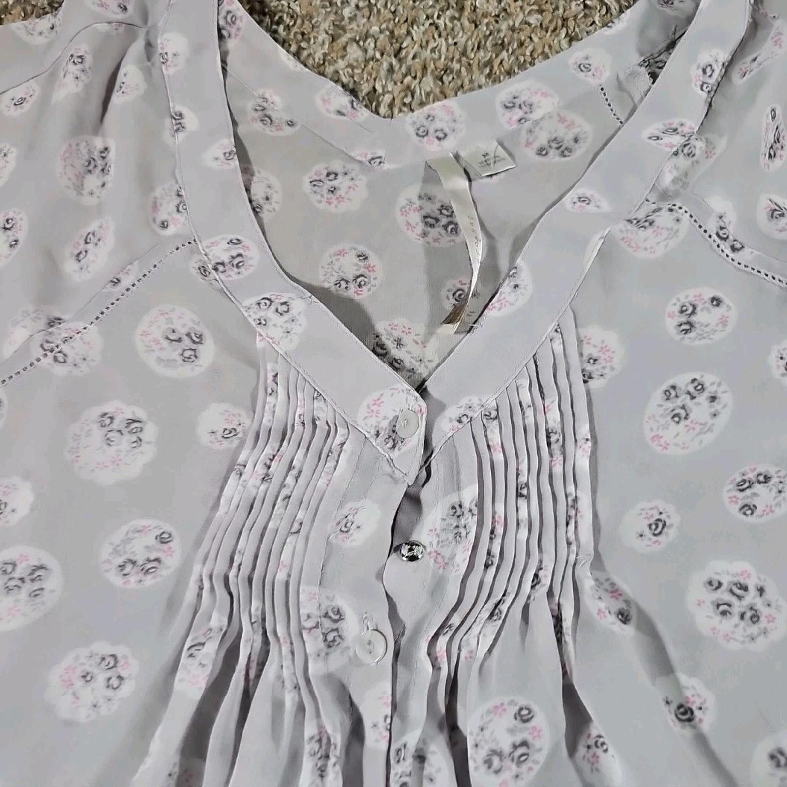Other LC Lauren Conrad Sheer Blouse Floral M Size M / US 6-8 / IT 42-44 - 2 Thumbnail