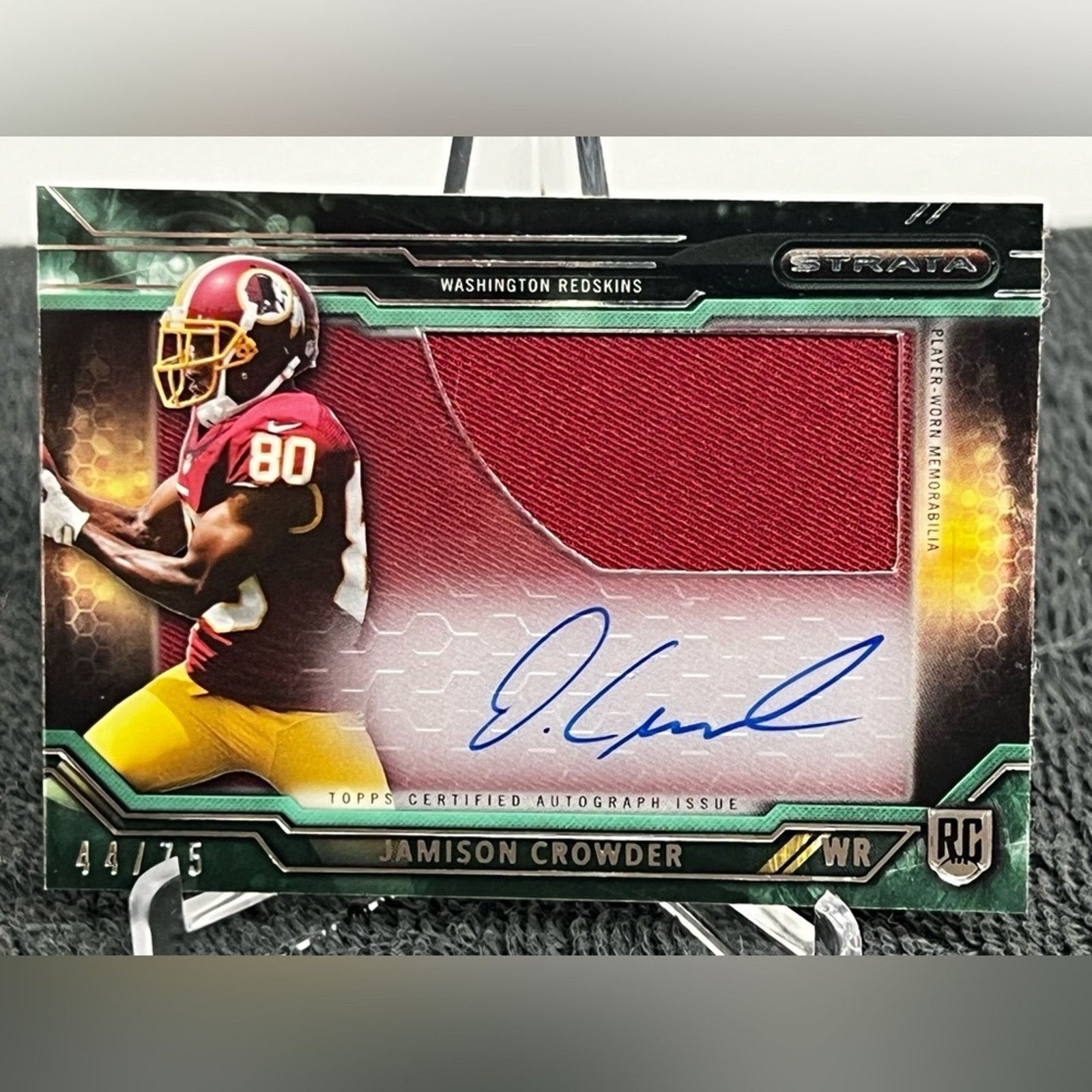 NFL 2015 Topps Strata Clear Cut Jamison Crowder RPA Auto RC Size ONE SIZE - 1 Thumbnail
