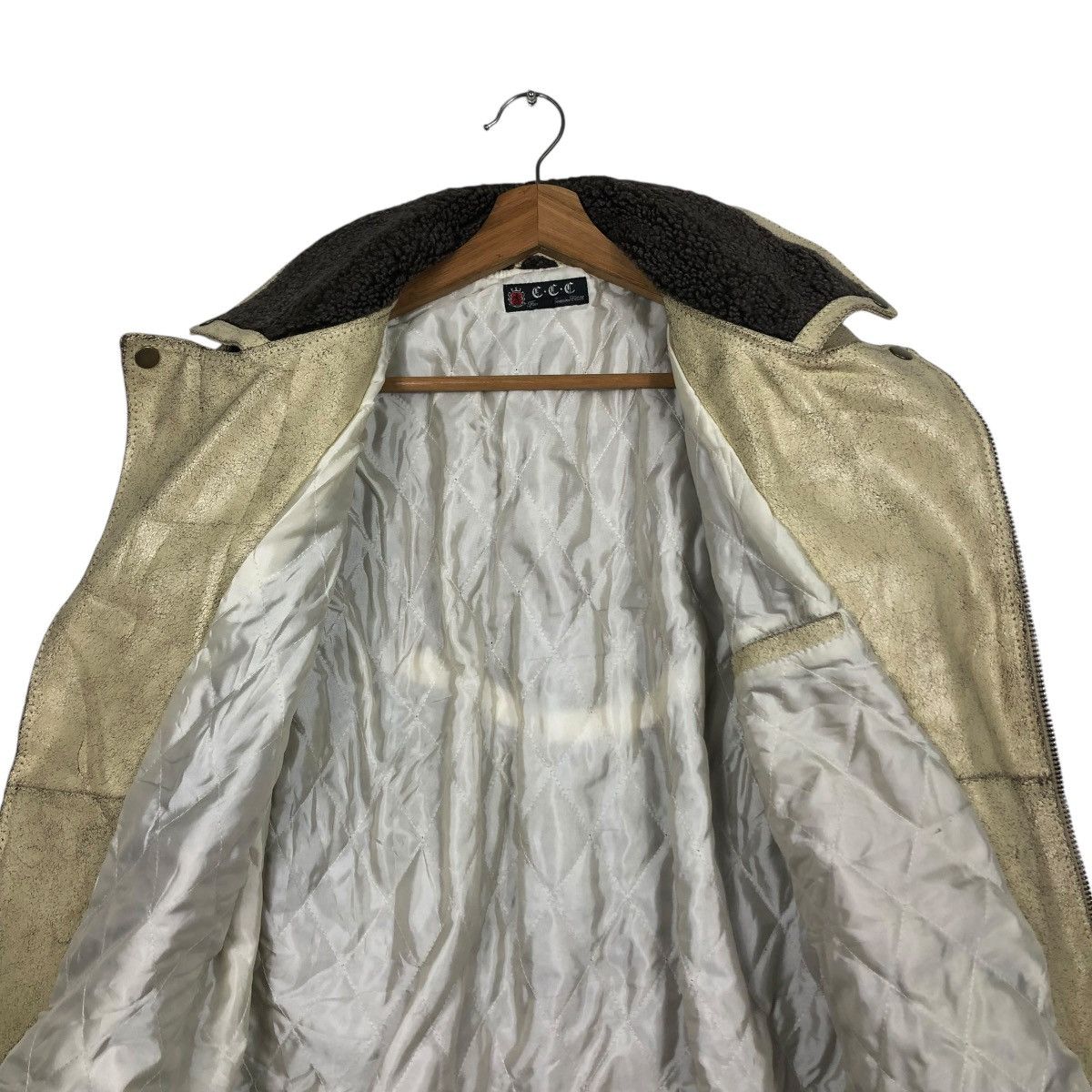 Japanese Brand VINTAGE BIKER COW LEATHER JACKET DOUBLE COLLAR ISSEY MIYAKE Size US M / EU 48-50 / 2 - 16 Thumbnail