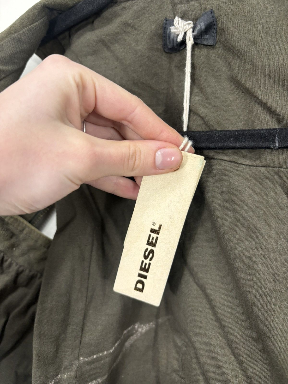 Diesel Diesel L-Zoe NWT Women’s Khaki Suede Goat Leather Vest Gilet Size XS / US 0-2 / IT 36-38 - 10 Thumbnail