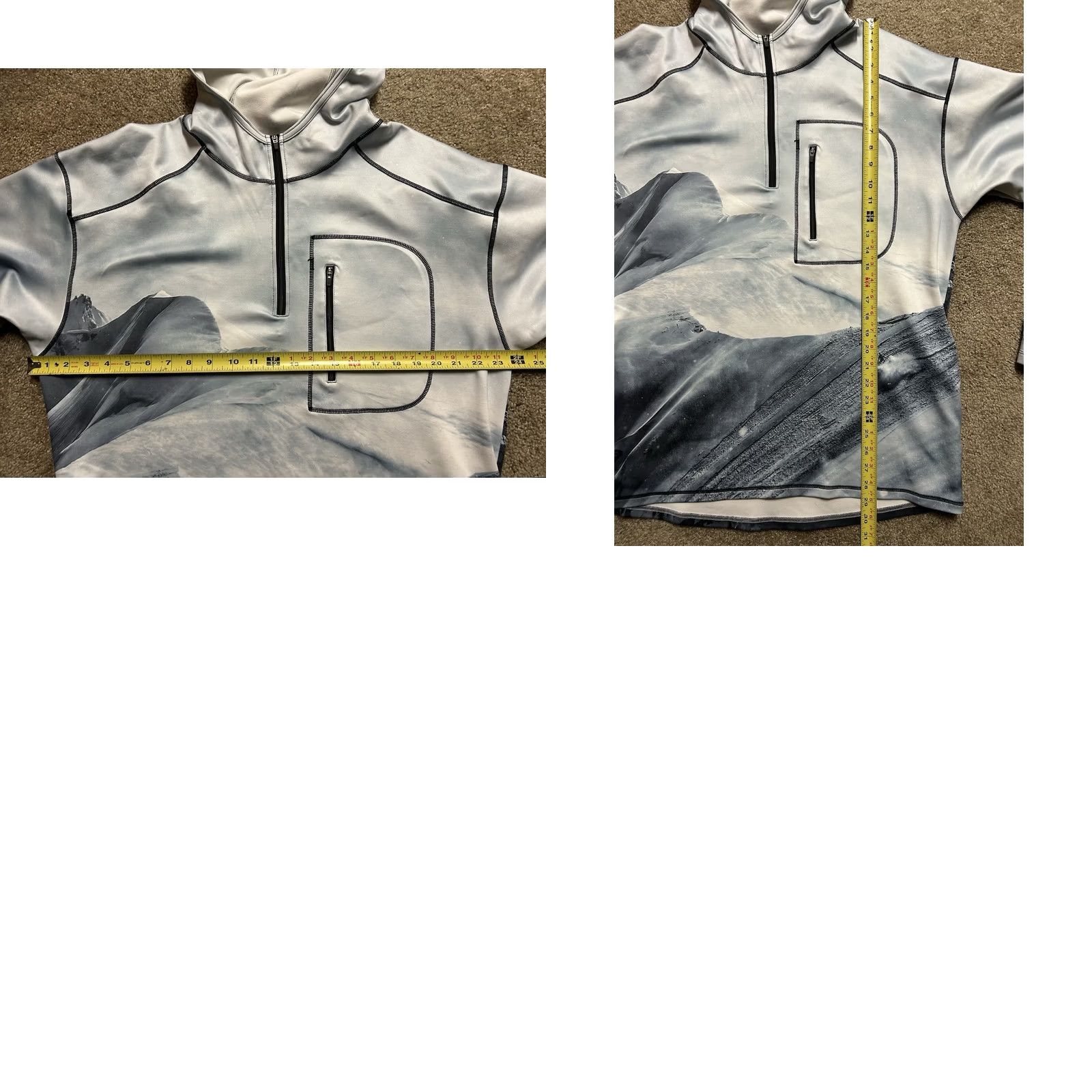 Vintage VINTAGE Mountain Cognito Jagged Edge Heavy Weight 1/4 Zip Hoodie Men’s Size L Skiing Ladies?? Size US L / EU 52-54 / 3 - 8 Thumbnail