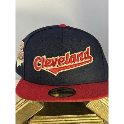 New Era Cleveland Indians Cooperstown 59FIFTY Jacobs Patch Fitted Ha Size ONE SIZE - 1 Thumbnail