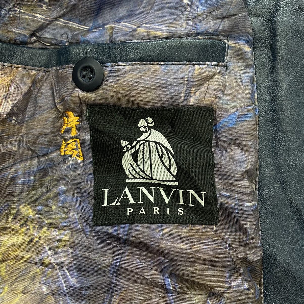 Lanvin × Vintage Vintage LANVIN PARIS Velvet And Leather Multi Pockets Button Size US L / EU 52-54 / 3 - 6 Thumbnail