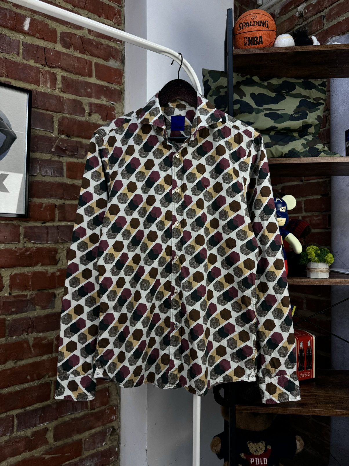 Joop! JOOP Hanjo-W Printed Geometric Long Sleeve Shirt Size US S / EU 44-46 / 1 - 2 Thumbnail