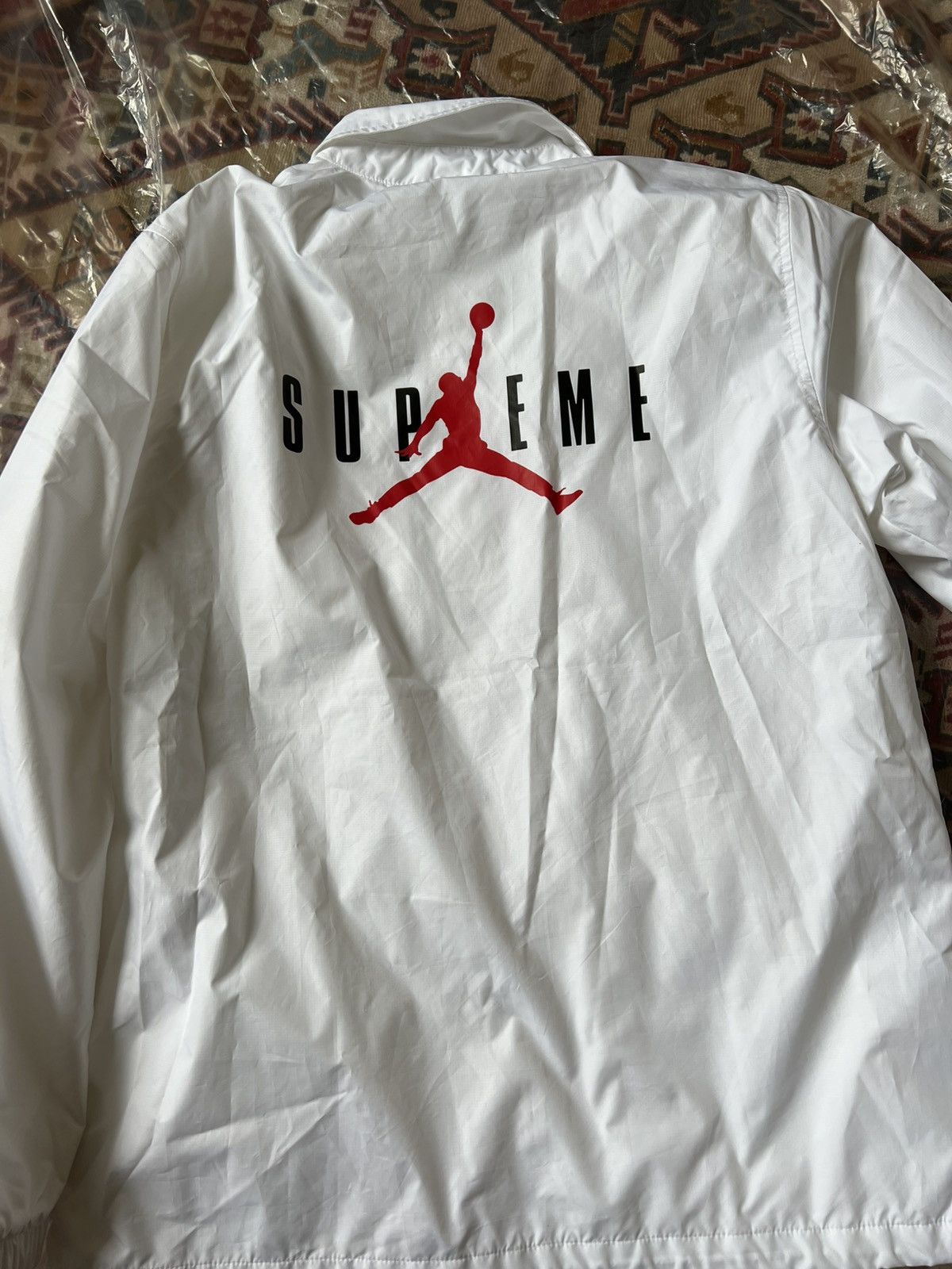 Jordan Brand × Supreme Supreme x Jordan Coaches Jacket White FW15 Size US L / EU 52-54 / 3 - 3 Thumbnail