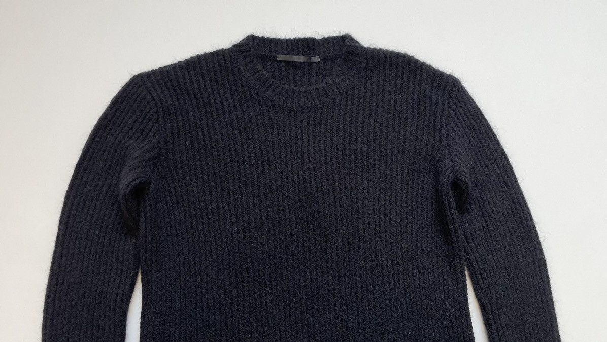 Haider Ackermann Ribbed Black Mohair Sweater Size US L / EU 52-54 / 3 - 2 Thumbnail