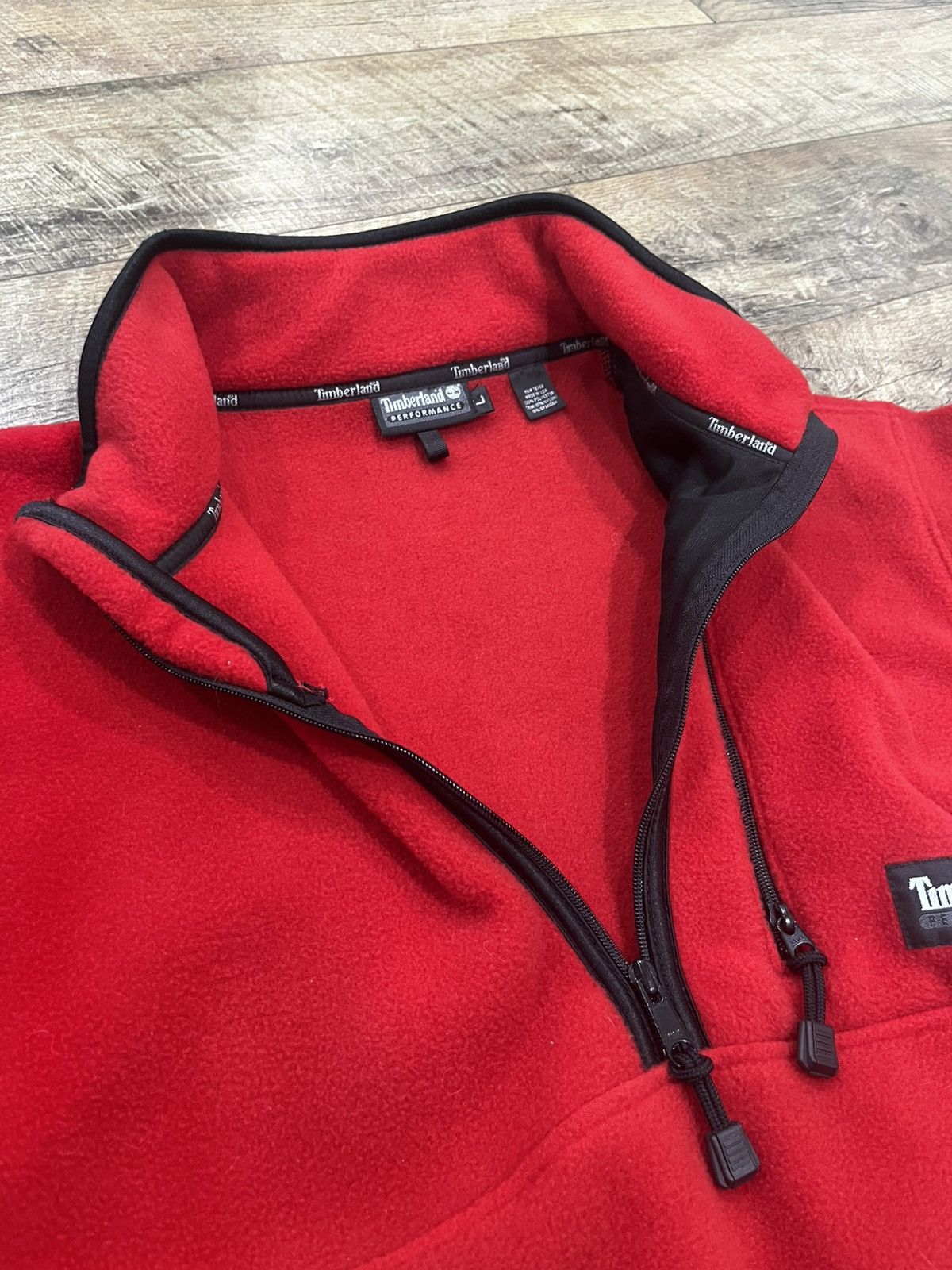 Timberland Vintage 1987 Timberland Polartec 1/2 Zip Fleece Red Large Size US L / EU 52-54 / 3 - 11 Thumbnail