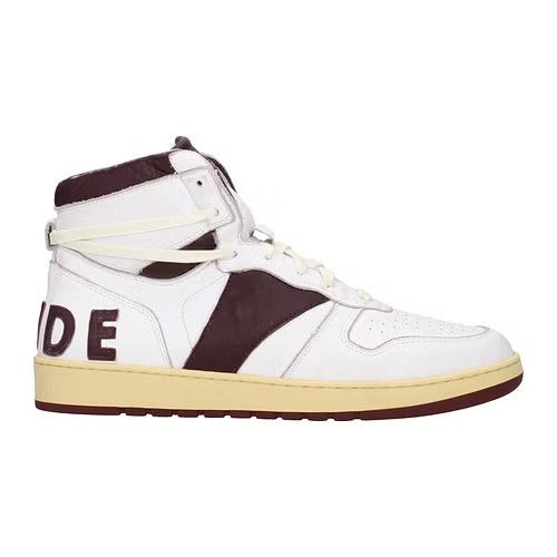 ob1o1e0424 Hi Top Sneakers in White/Brown