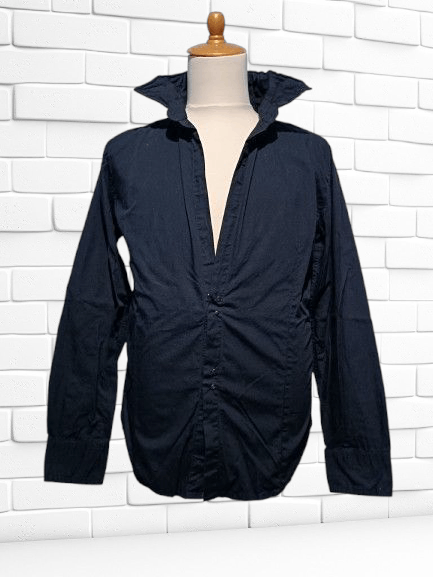 Japanese Brand Evolution Black Shirt Two Button Hook Metal Size US M / EU 48-50 / 2 - 1 Thumbnail