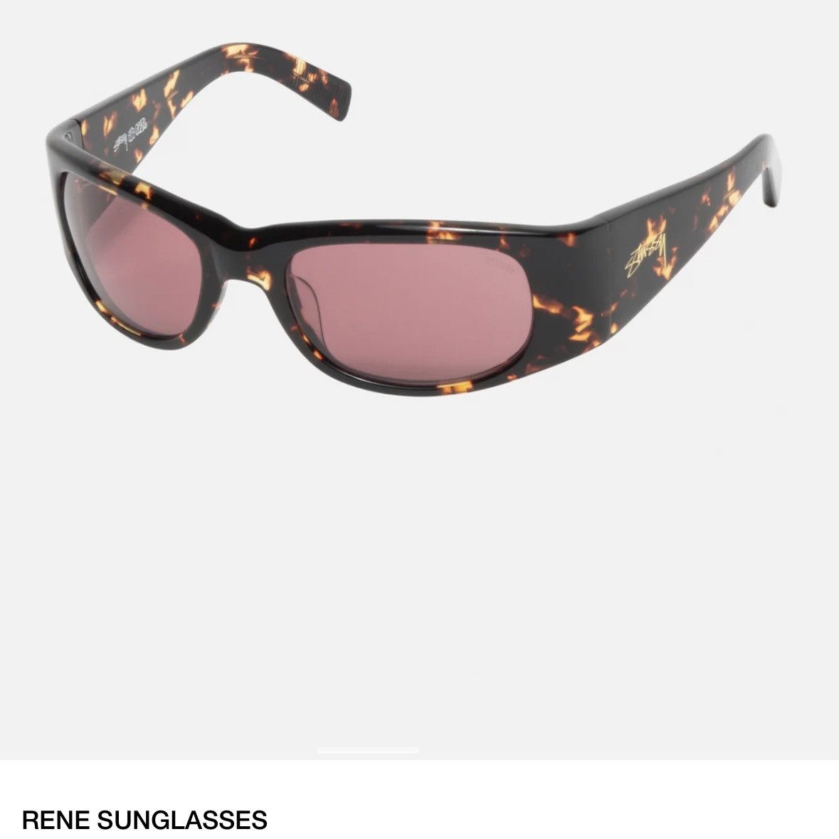 Stussy Rene Sunglasses Black/Black Lens - SS24 - US