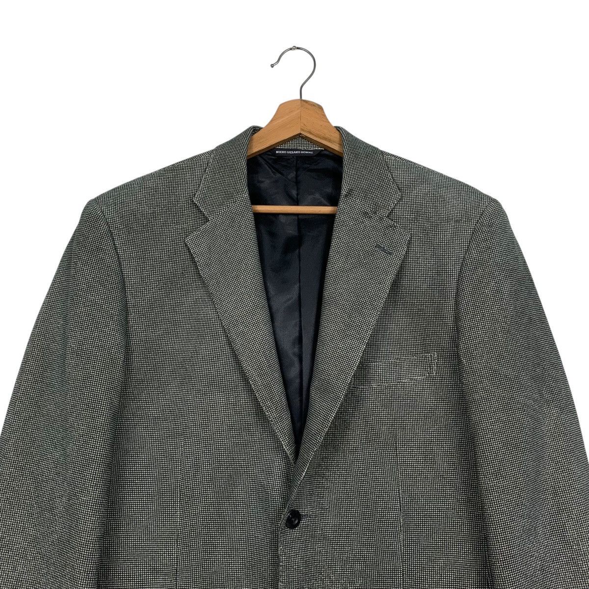 Japanese Brand Mieko Uesako Homme Herringbone Casual Jacket Size US M / EU 48-50 / 2 - 2 Thumbnail