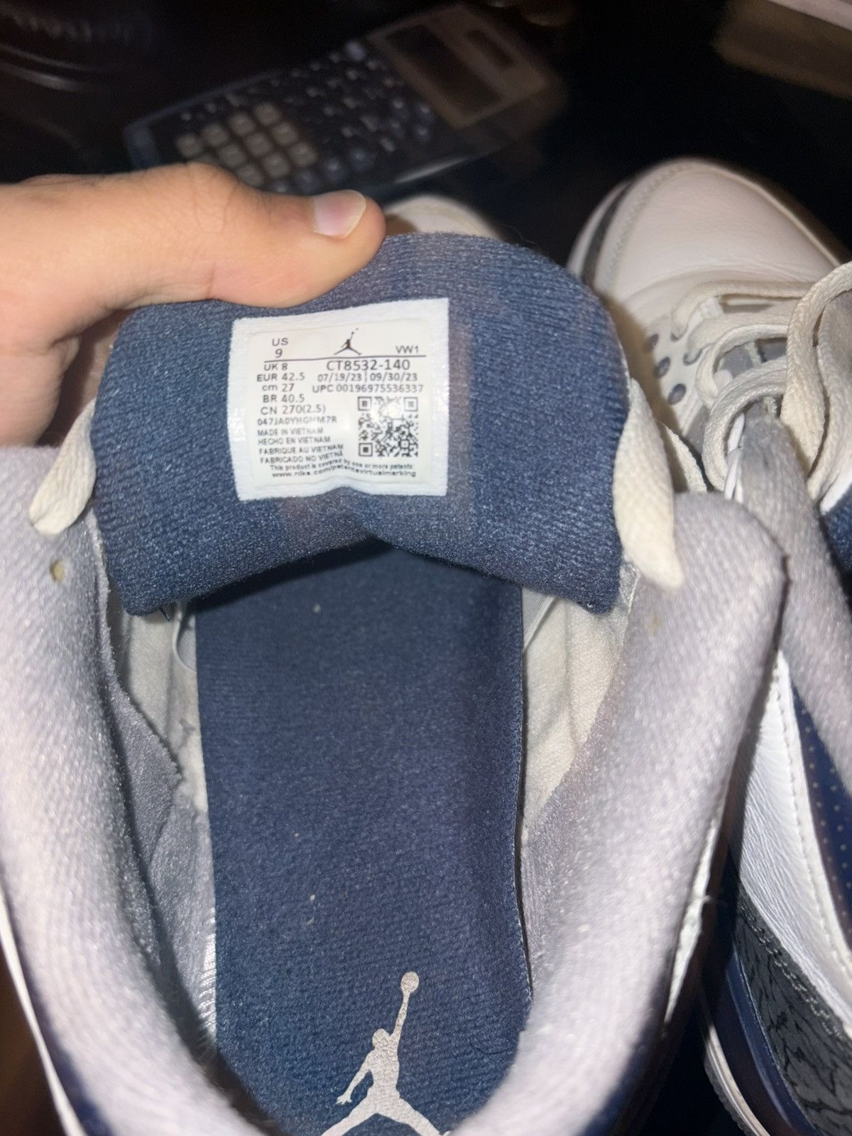 Jordan Brand Jordan 3 midnight navy Size US 9 / EU 42 - 9 Thumbnail
