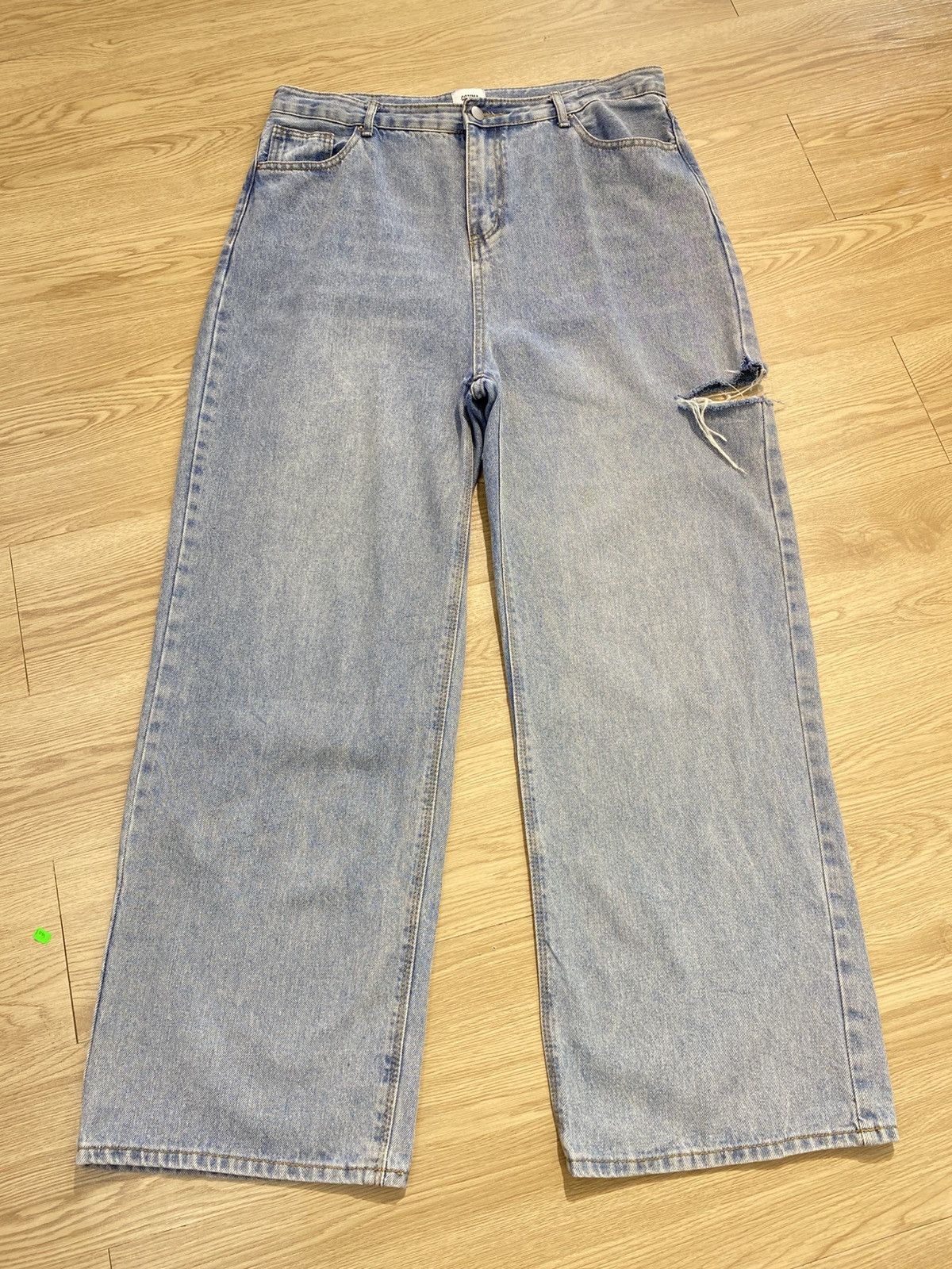 Japanese Brand Japnese Brand Baggy Blue Wash Style Ripped Jeans Size US 35 - 1 Thumbnail