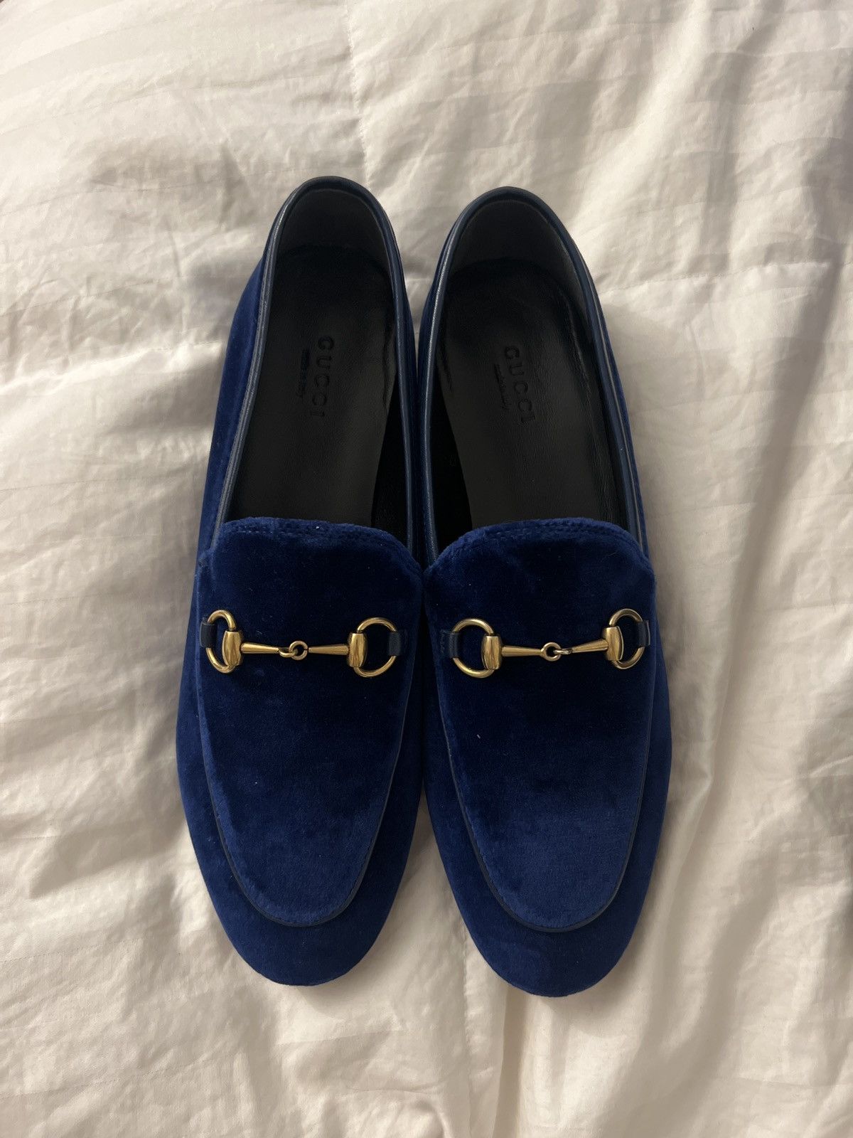image of Gucci Horse-But Loafers in Navy, Women's (Size 8.5)
