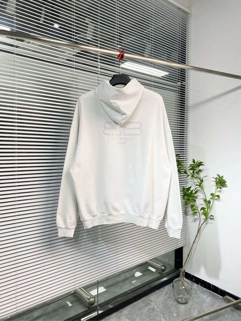 Balenciaga Balenciaga Double B lock rhinestone logo on the back hoodie Size US M / EU 48-50 / 2 - 1 Thumbnail