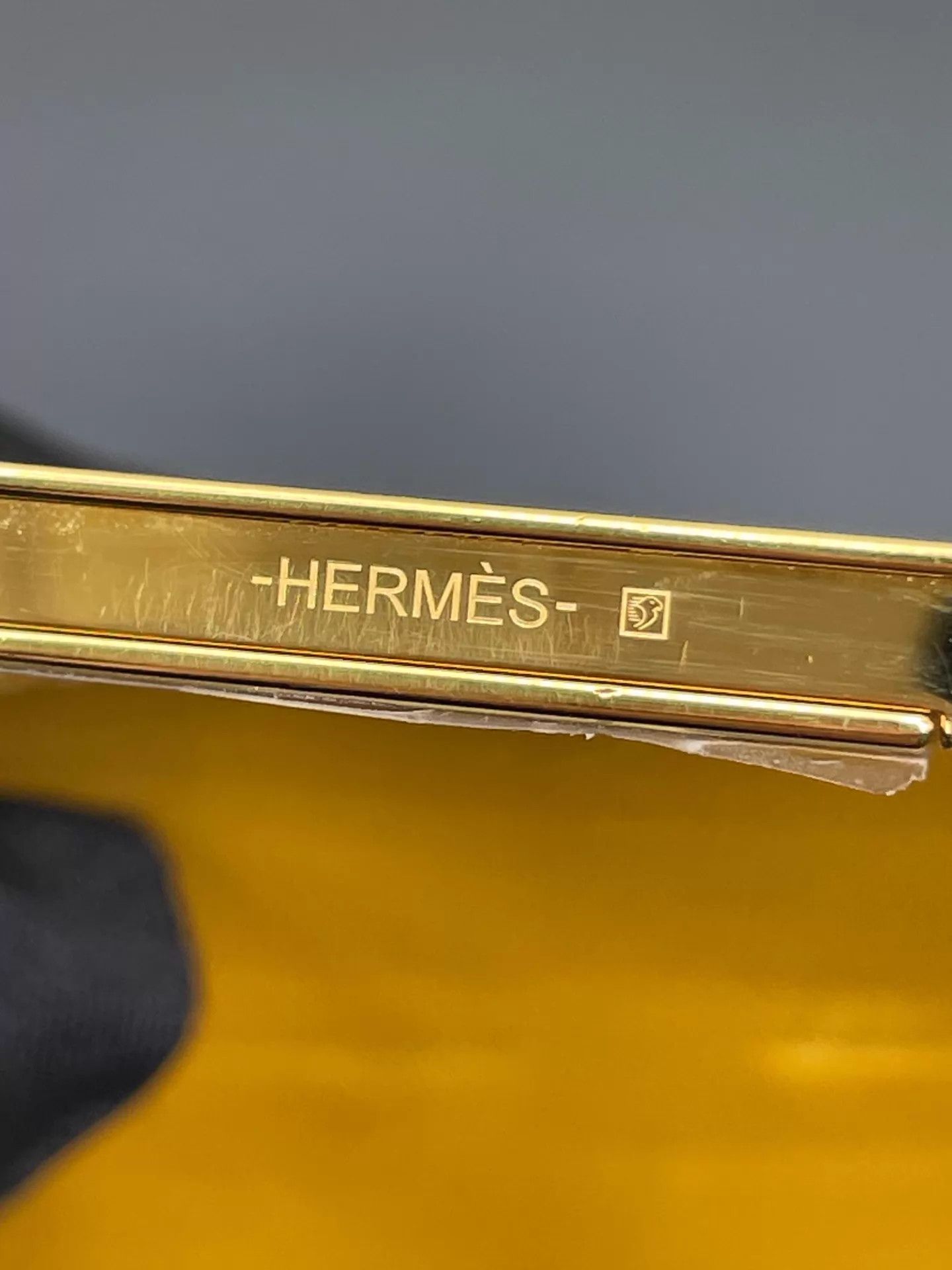 Hermes Hermès Constance Short Wallet Glossy Croc Gold D 97 New Size ONE SIZE - 8 Thumbnail
