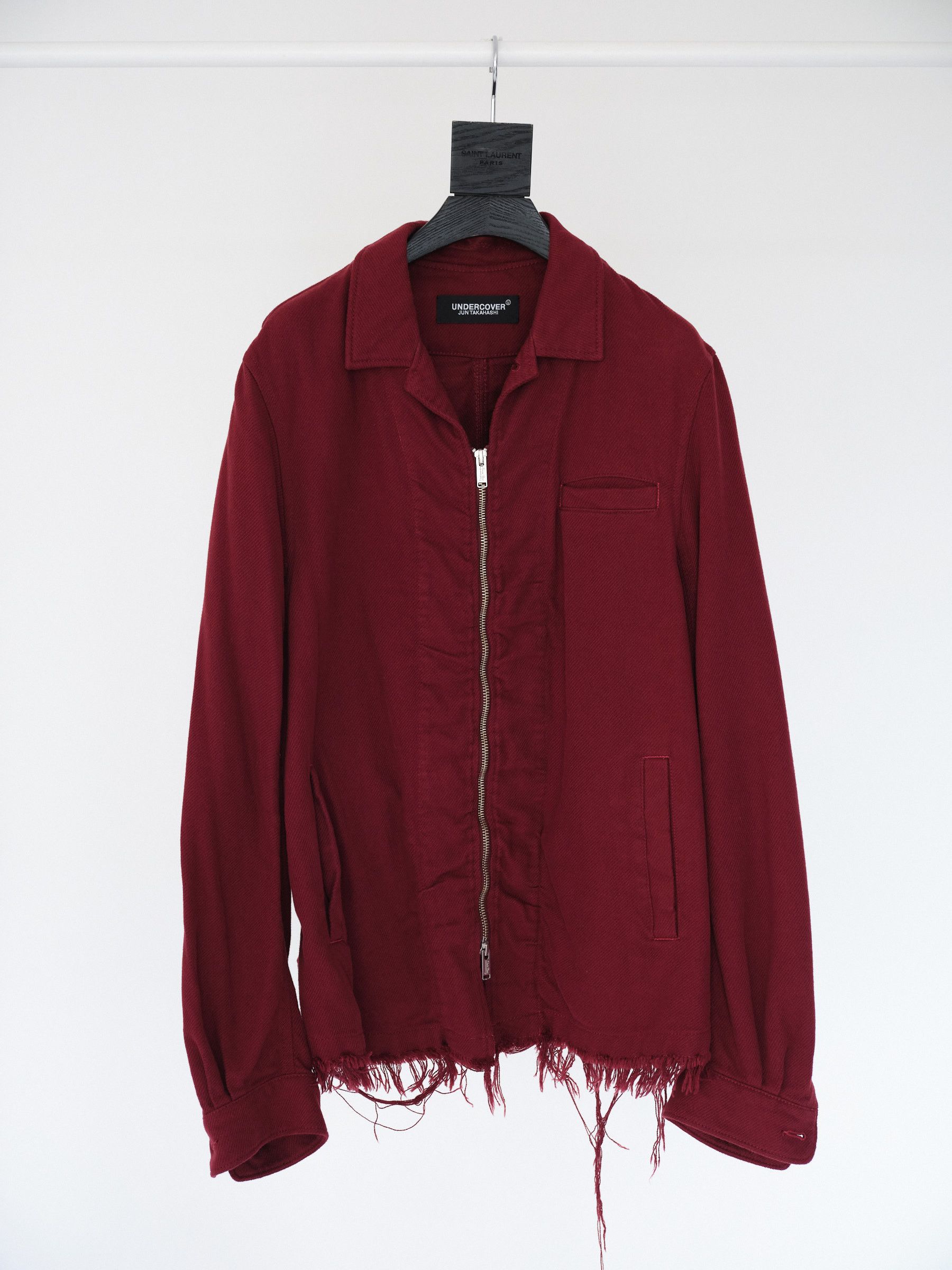 Undercover Undercover distressed hem blouson (Wine) Size US L / EU 52-54 / 3 - 2 Thumbnail
