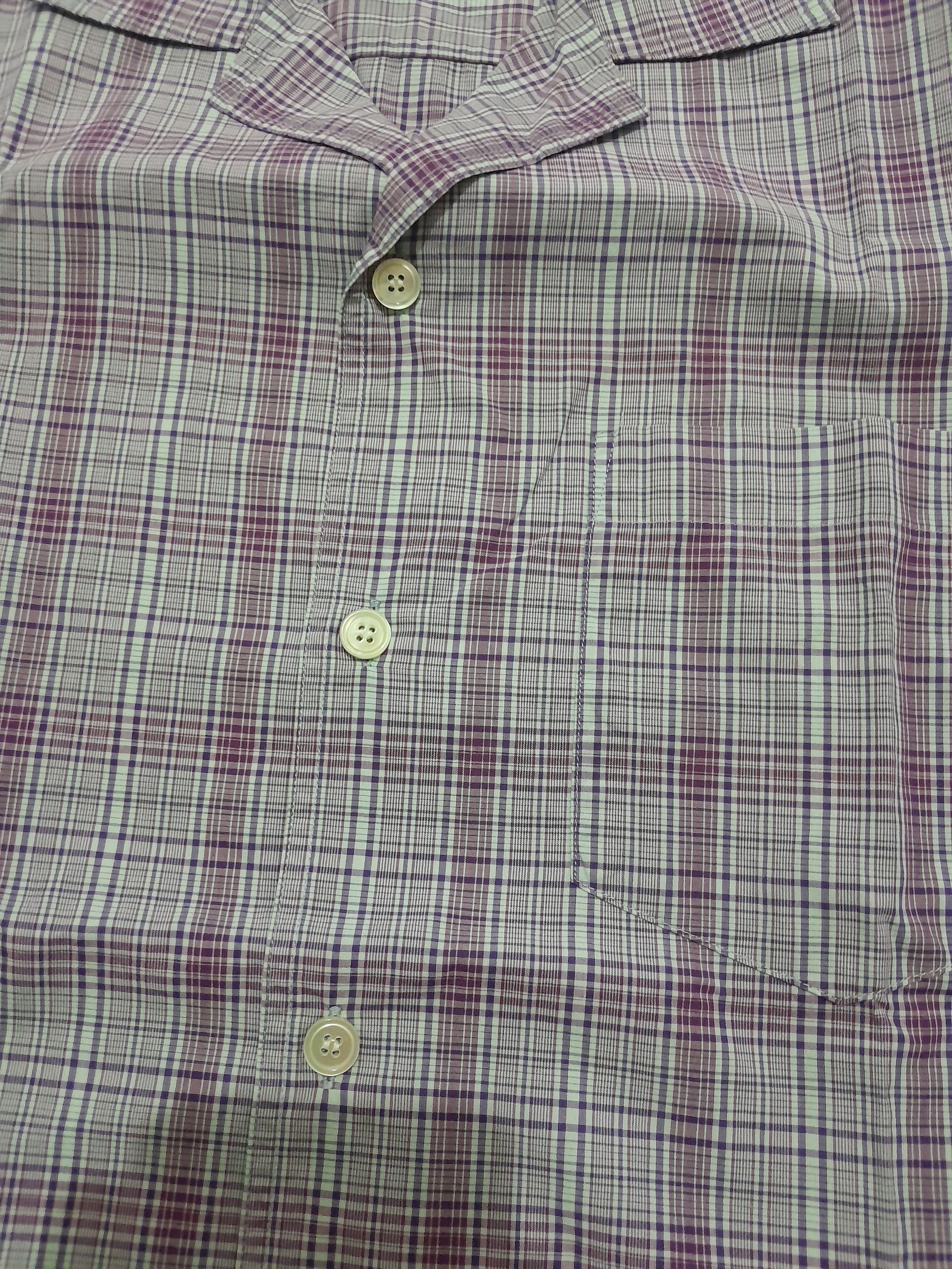 Solid Homme Solid homme purple check open collar shirt Size US S / EU 44-46 / 1 - 4 Thumbnail