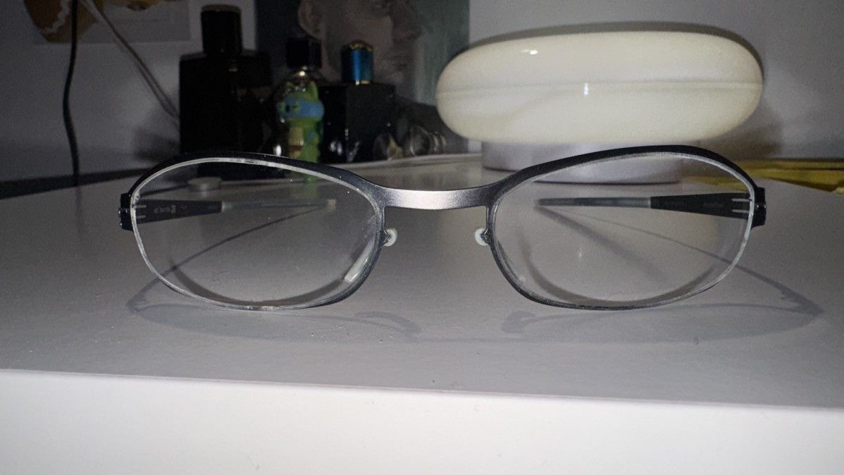 Ic! Berlin IC! BERLIN Glasses Model FRED Black Stainless Steel Cat-Eye Size ONE SIZE - 1 Thumbnail