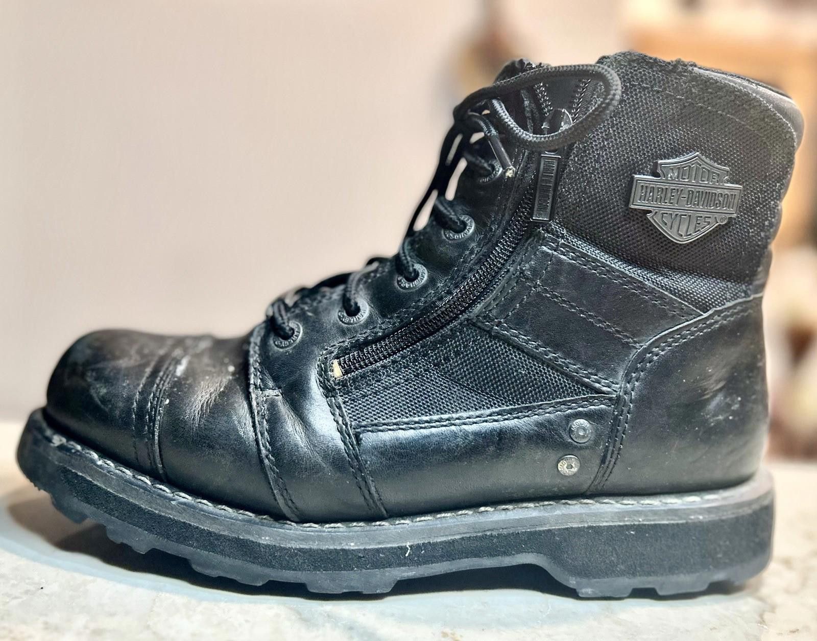 Harley Davidson Harley-Davidson Hagerman Men’s Motorcycle Boots Leather 10M Size US 10 / EU 43 - 3 Thumbnail