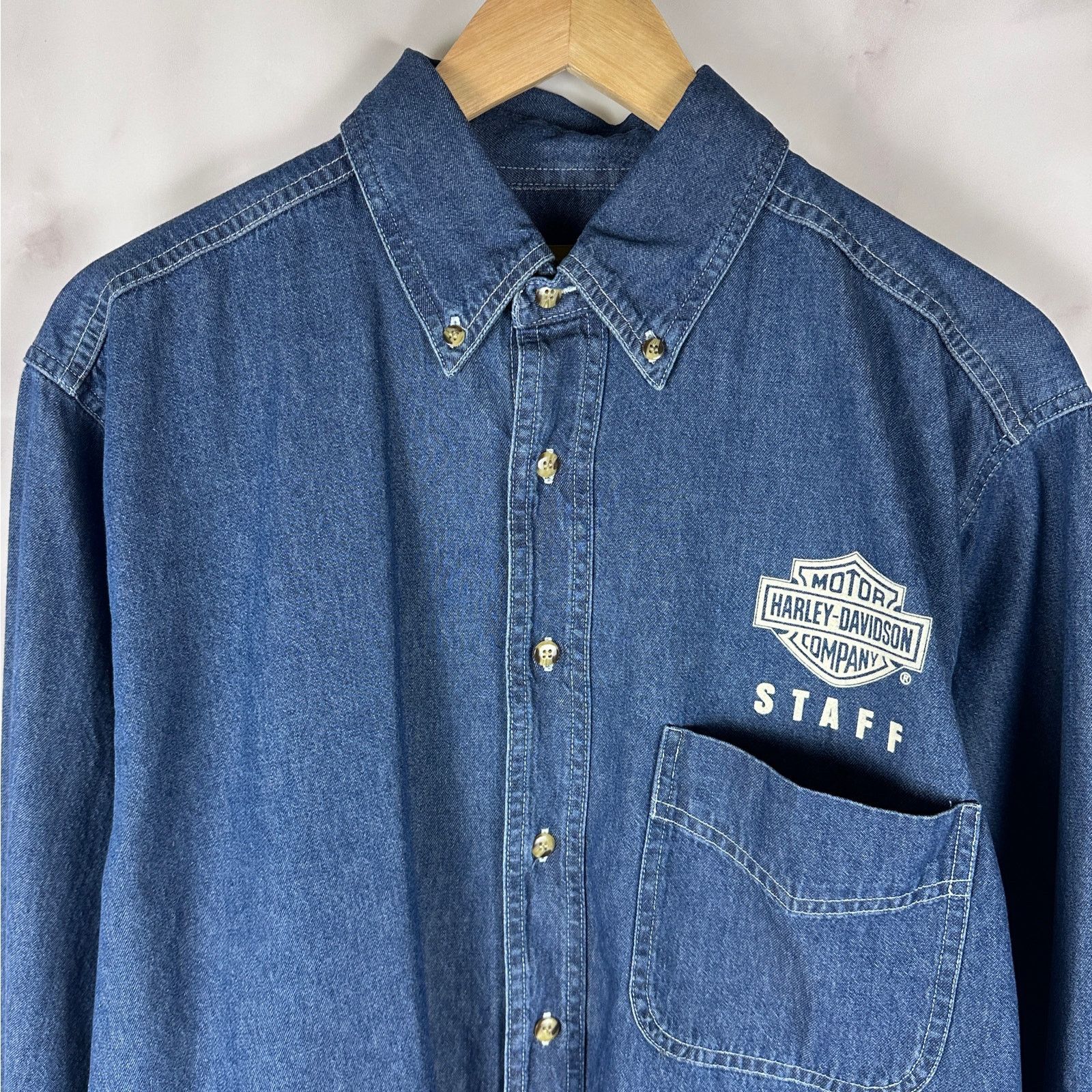 Harley Davidson Wild West Rally Staff Button-Up Shirt Size US M / EU 48-50 / 2 - 2 Thumbnail