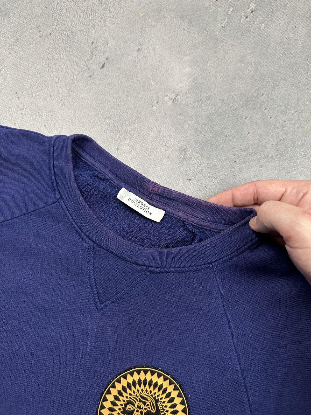 Versace Vintage Versace Blue Purple Sweatshirt Medusa Logo Crewneck Size US L / EU 52-54 / 3 - 8 Thumbnail
