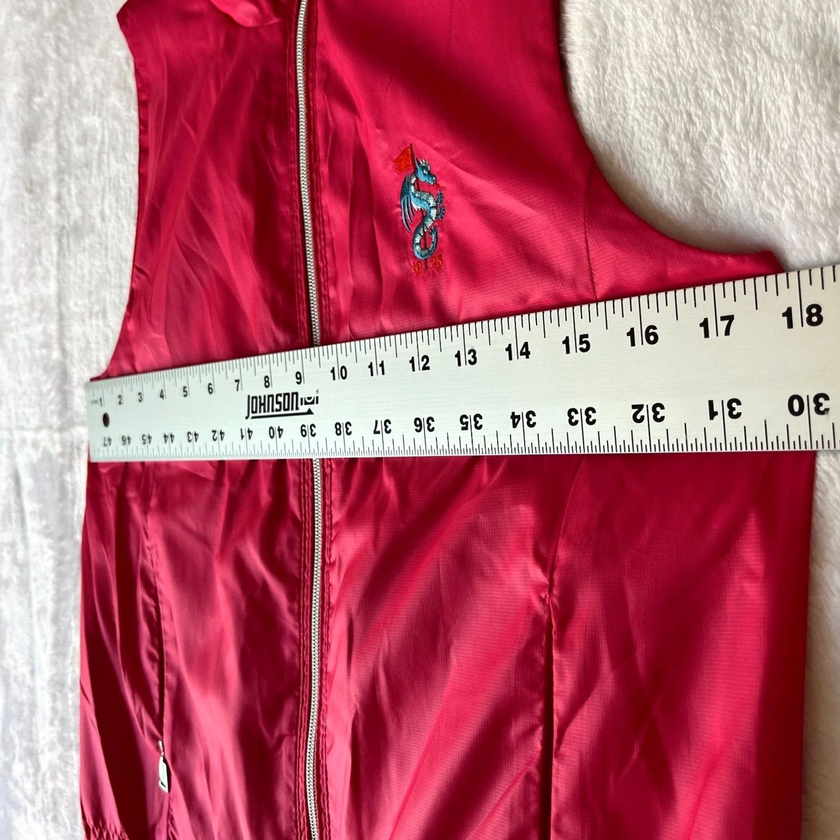Ralph Lauren Polo Golf Ralph Lauren Performance Wind Vest Small Embroidered Dragon 1925 Logo Women's Pink Vest with Full Zip Pockets Size S / US 4 / IT 40 - 7 Thumbnail