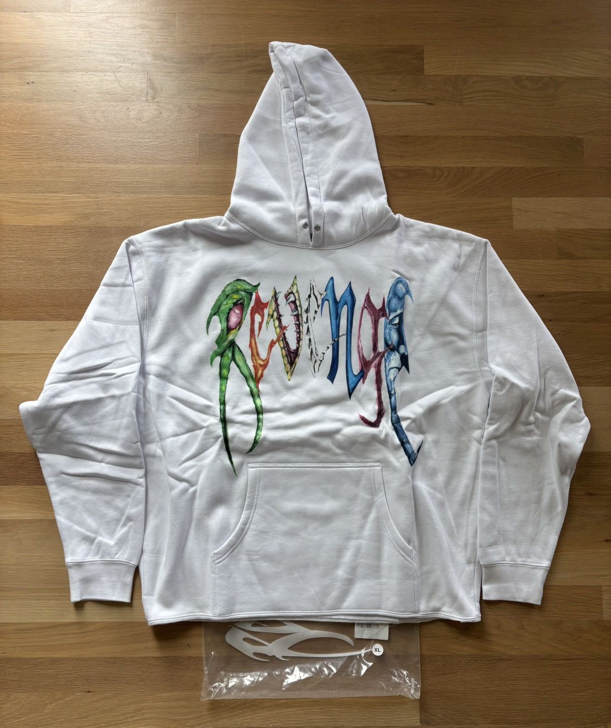 Revenge × Trippie Redd Revenge Trippie Redd Arch Logo Hoodie Size US XL / EU 56 / 4 - 3 Thumbnail