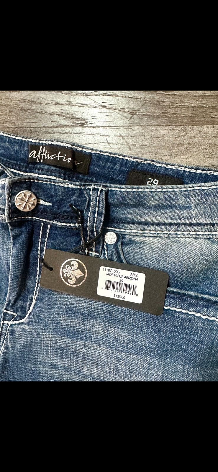 Affliction × Vintage “JADE FLEUR ARIZONA”affliction jeans Size 29" - 4 Thumbnail