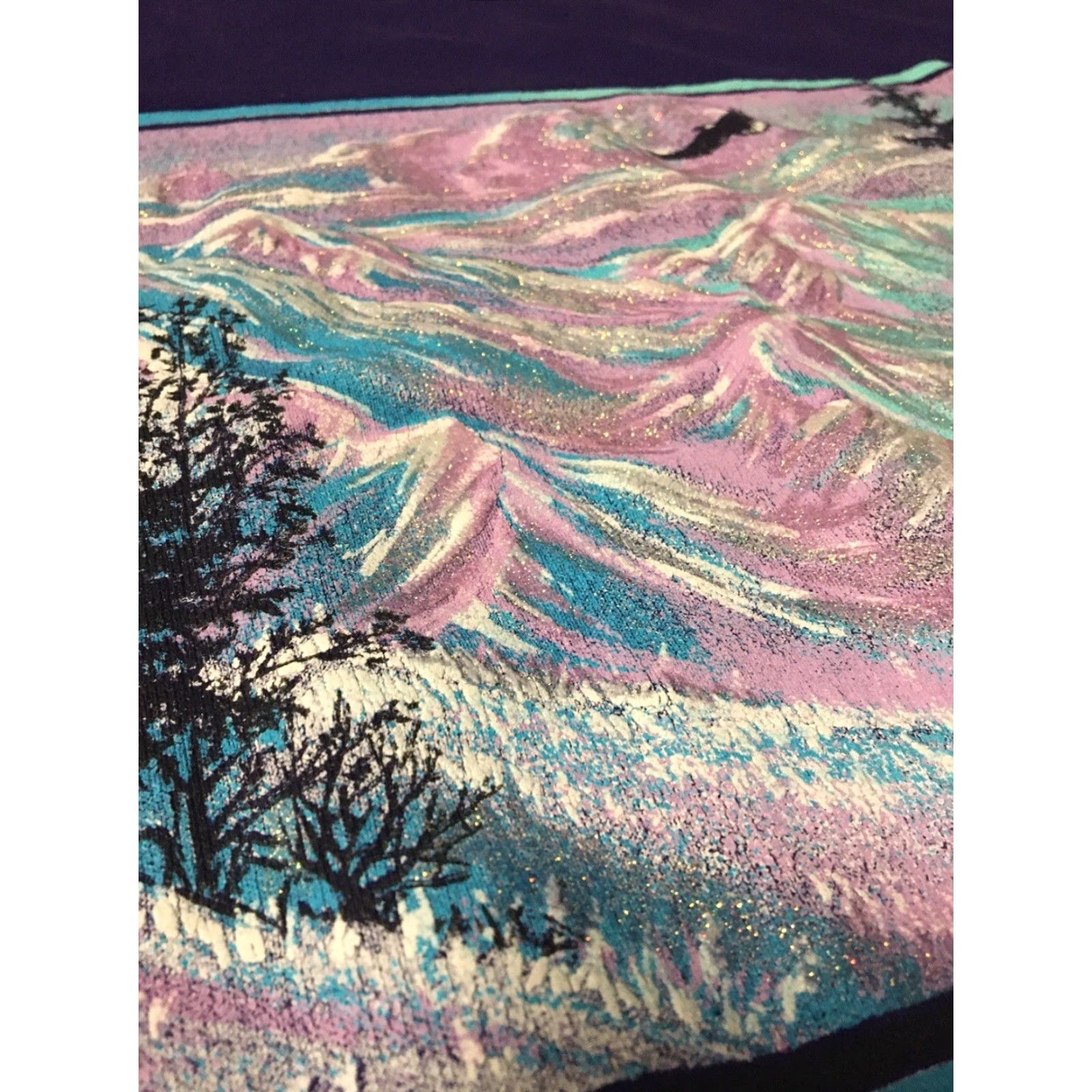Jerzees VINTAGE Washington Nature Sweatshirt XL USA Art Painting Vaporwave Grunge 90s 80s Tyler Jerzees Mens Purple Pullover Striped Pattern Size US XL / EU 56 / 4 - 3 Thumbnail