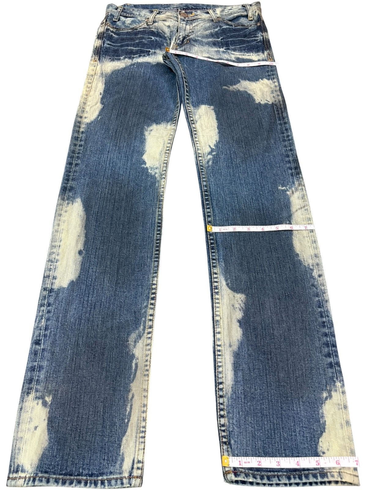 Japanese Brand Vintage Japanese Brand Bleached Jeans Size US 30 / EU 46 - 13 Thumbnail